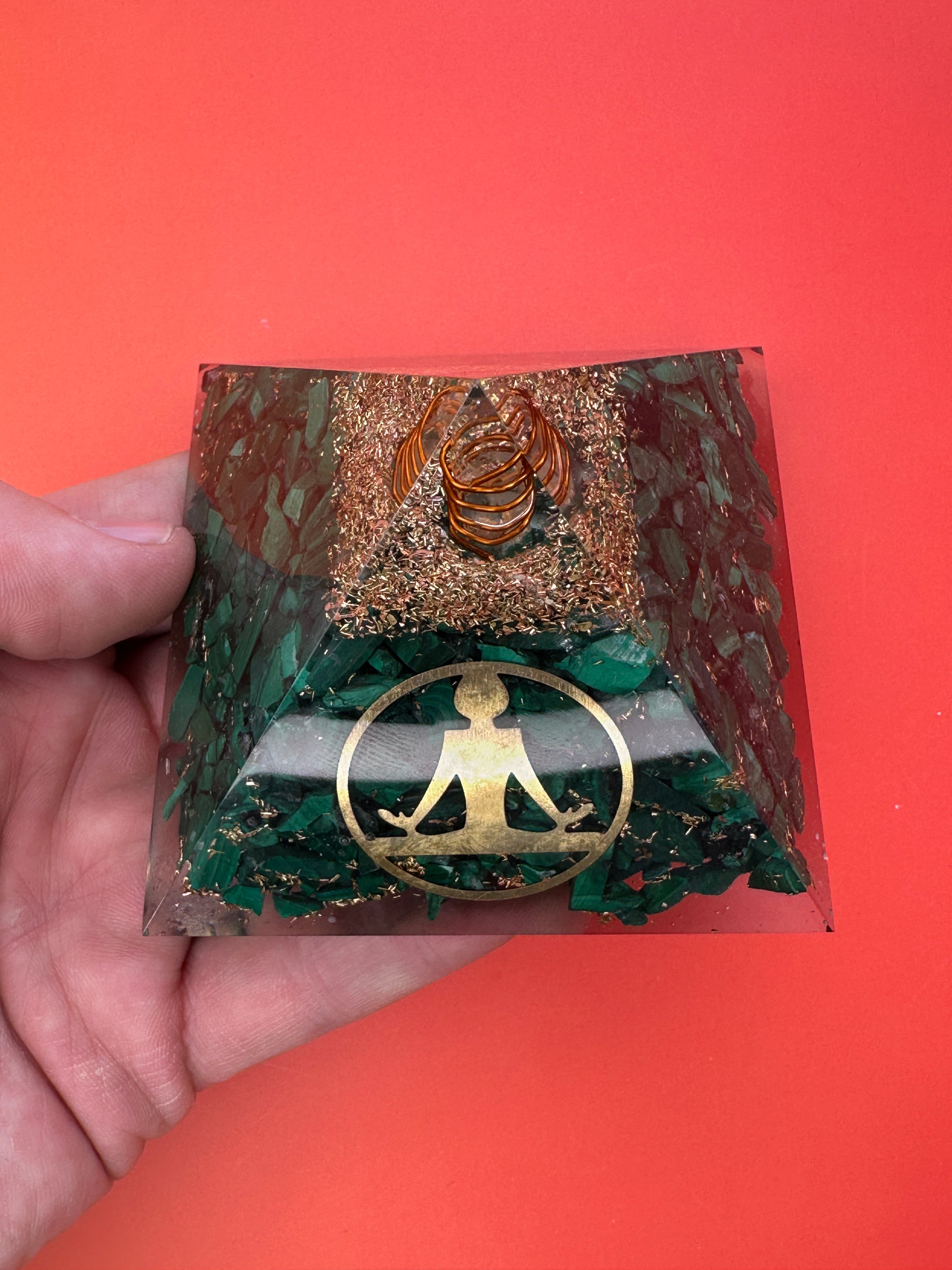 Malachite - Orgonite pyramid