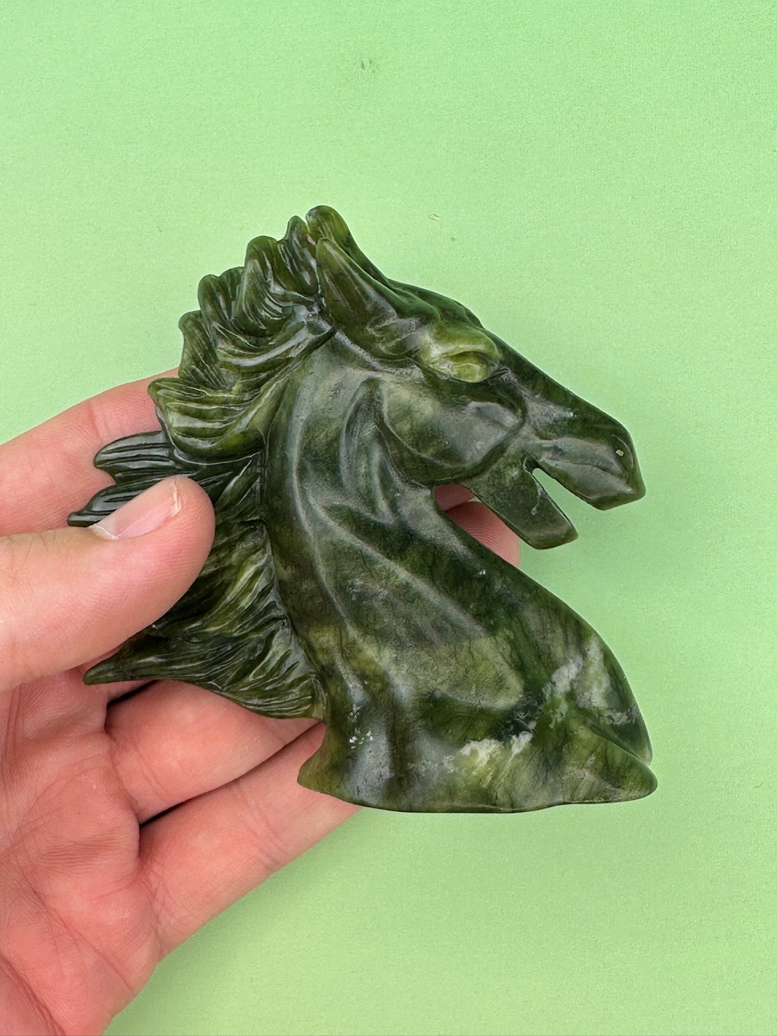 Jade - Horse head carving