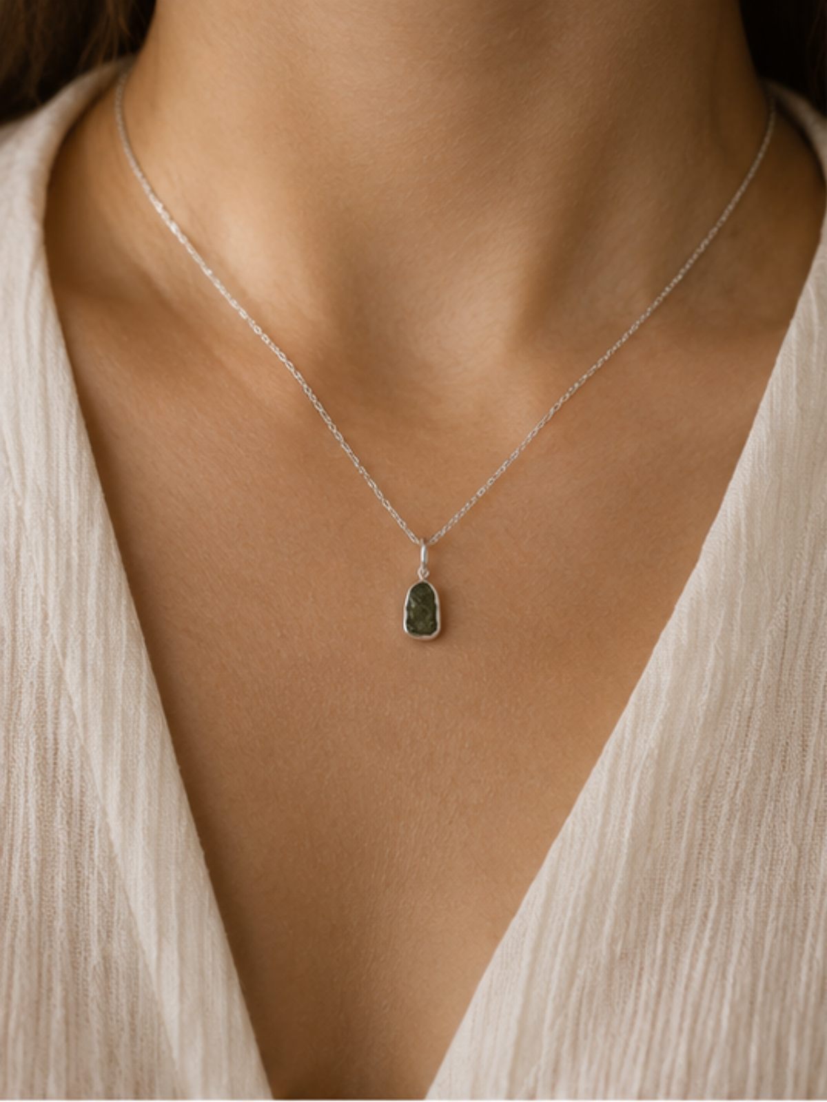 Moldavite - Mini necklace pendant
