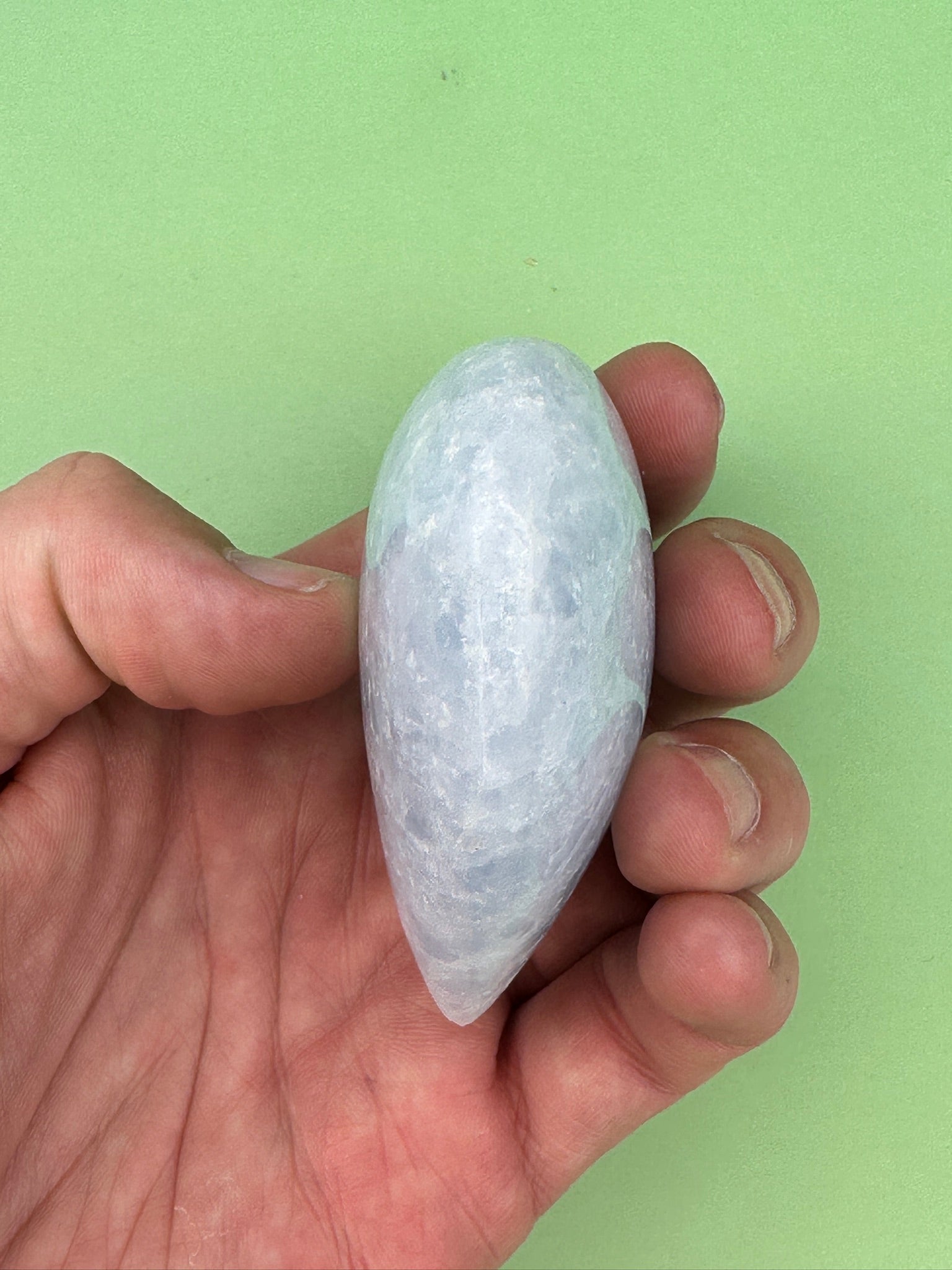Blue calcite - XL heart