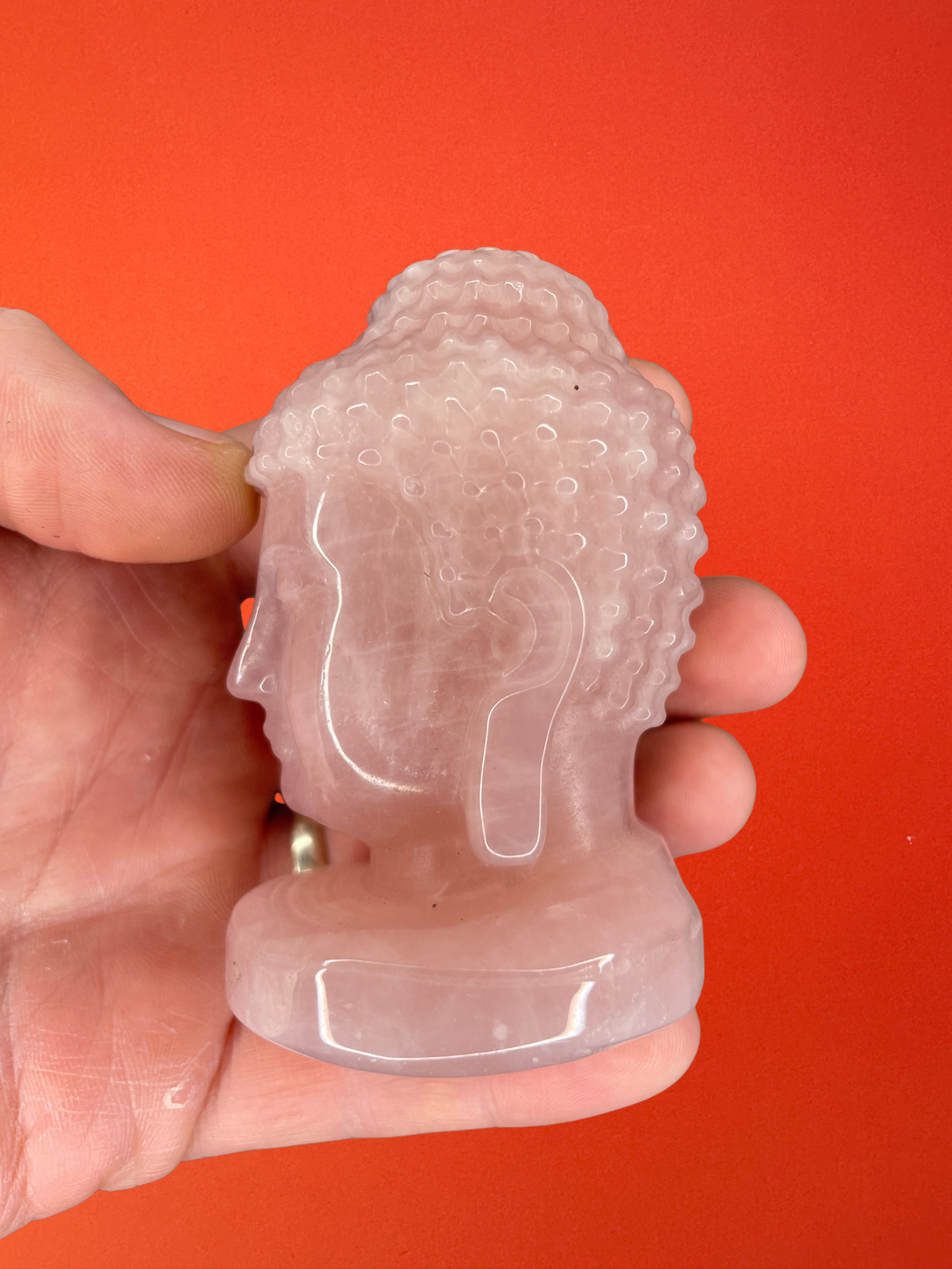 Rose quartz - Buddha head
