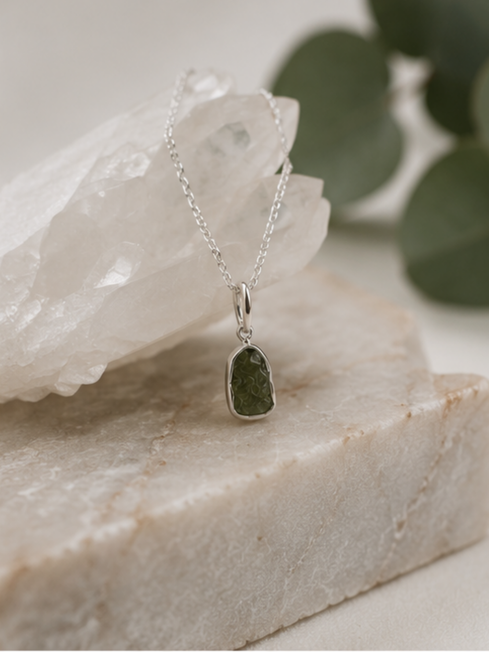 Moldavite - Mini necklace pendant