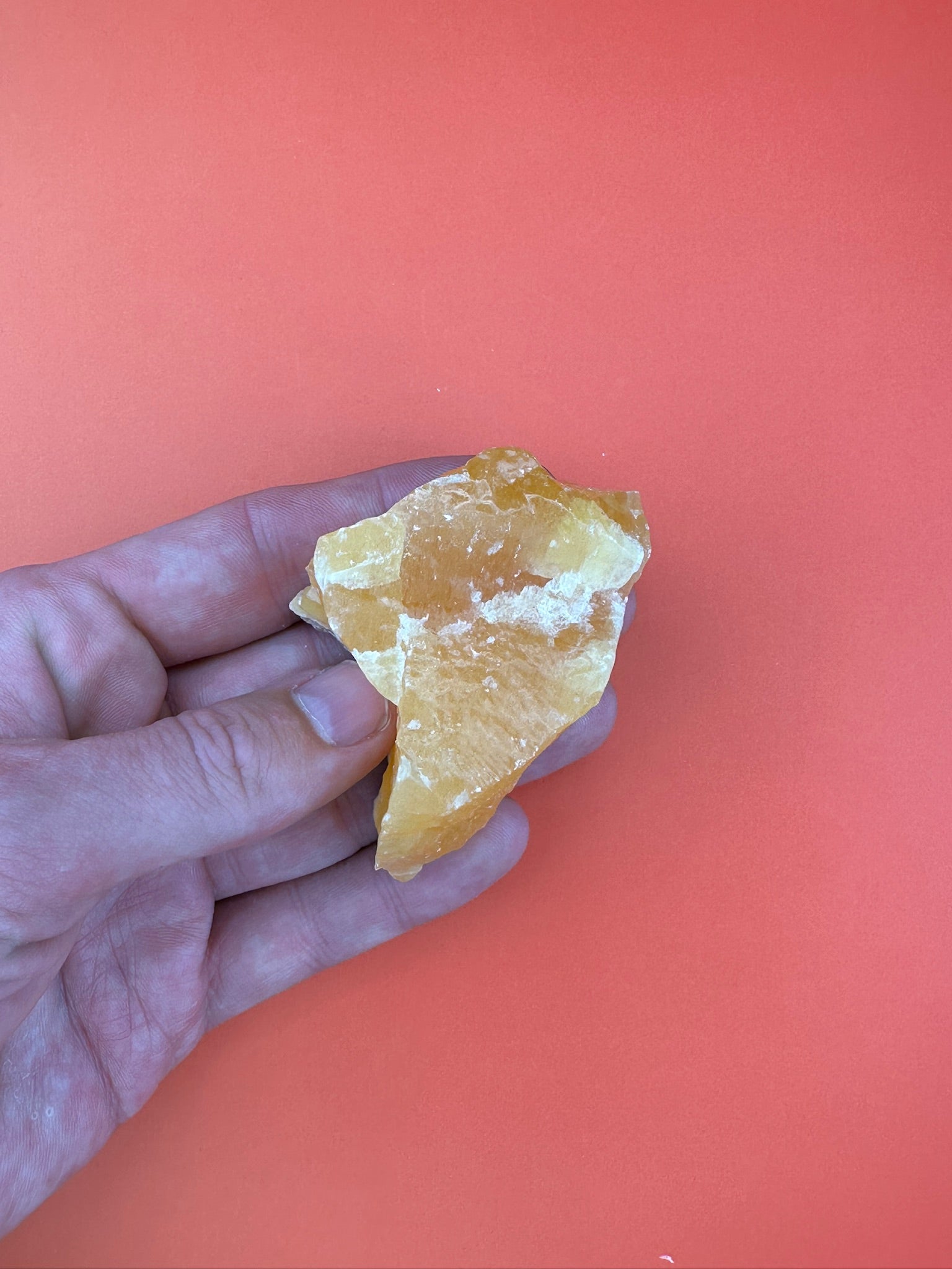 Orange calcite - Rough chunk