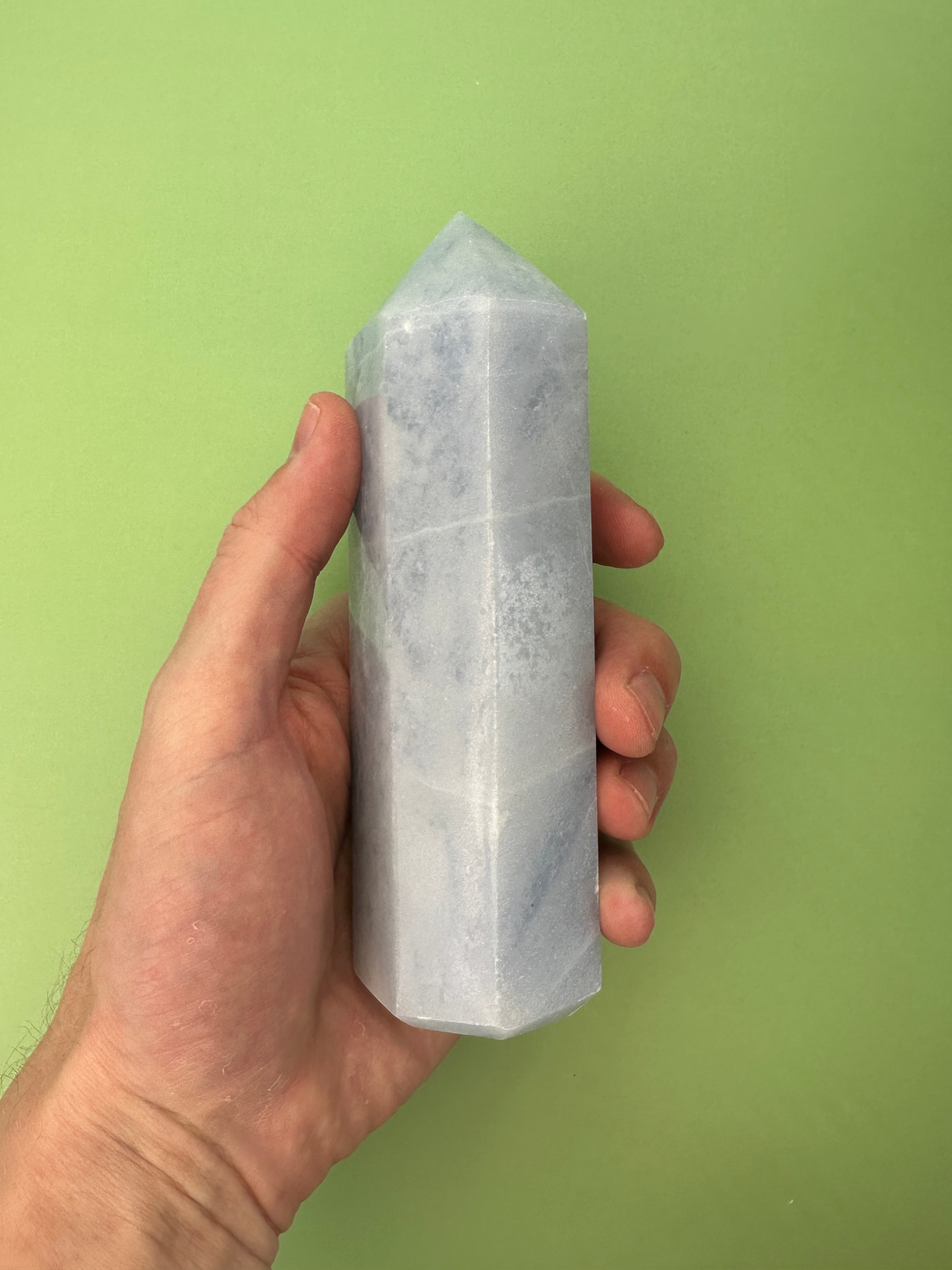 Blue calcite - XL Tower
