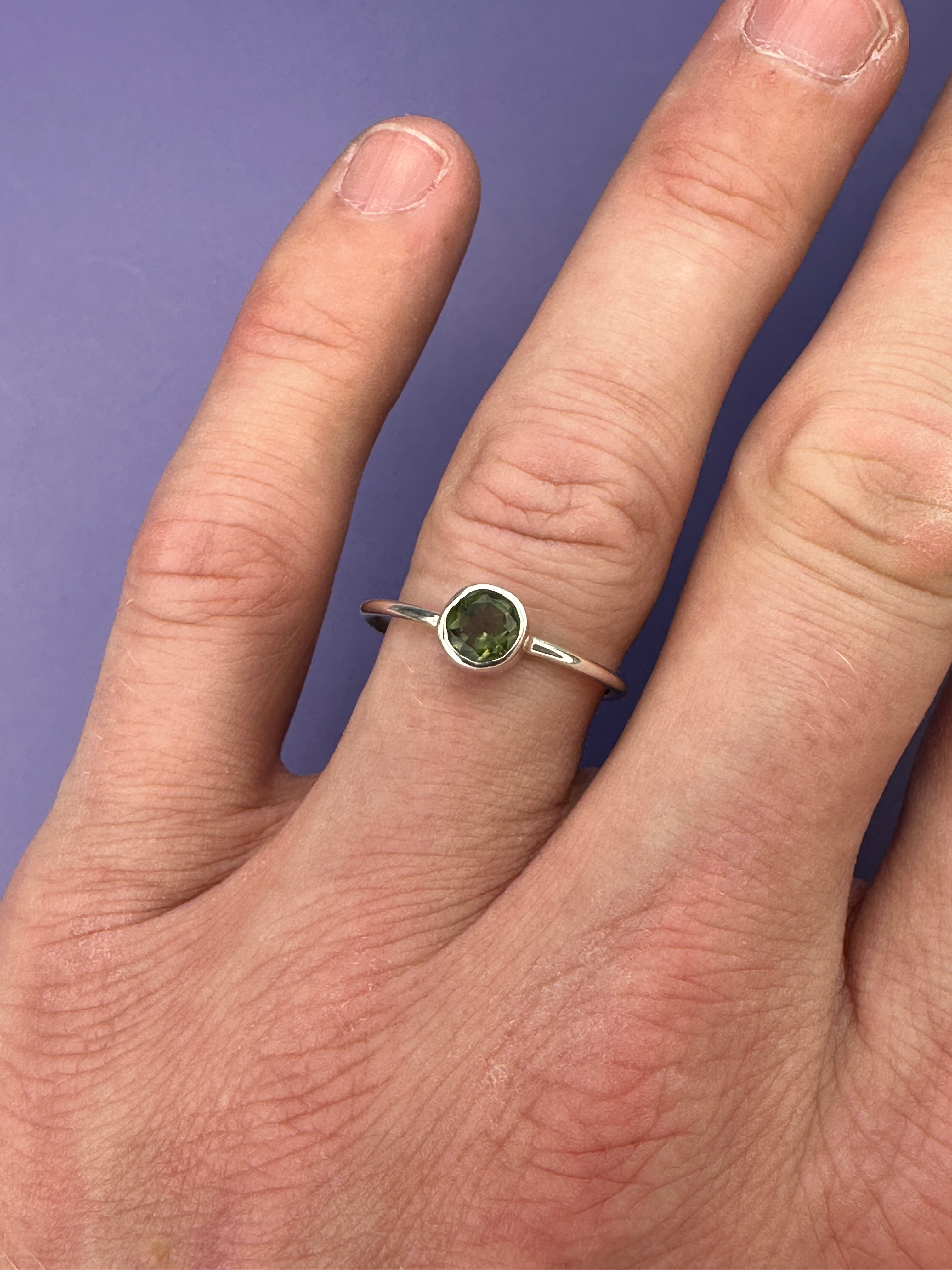 Moldavite - Faceted ring