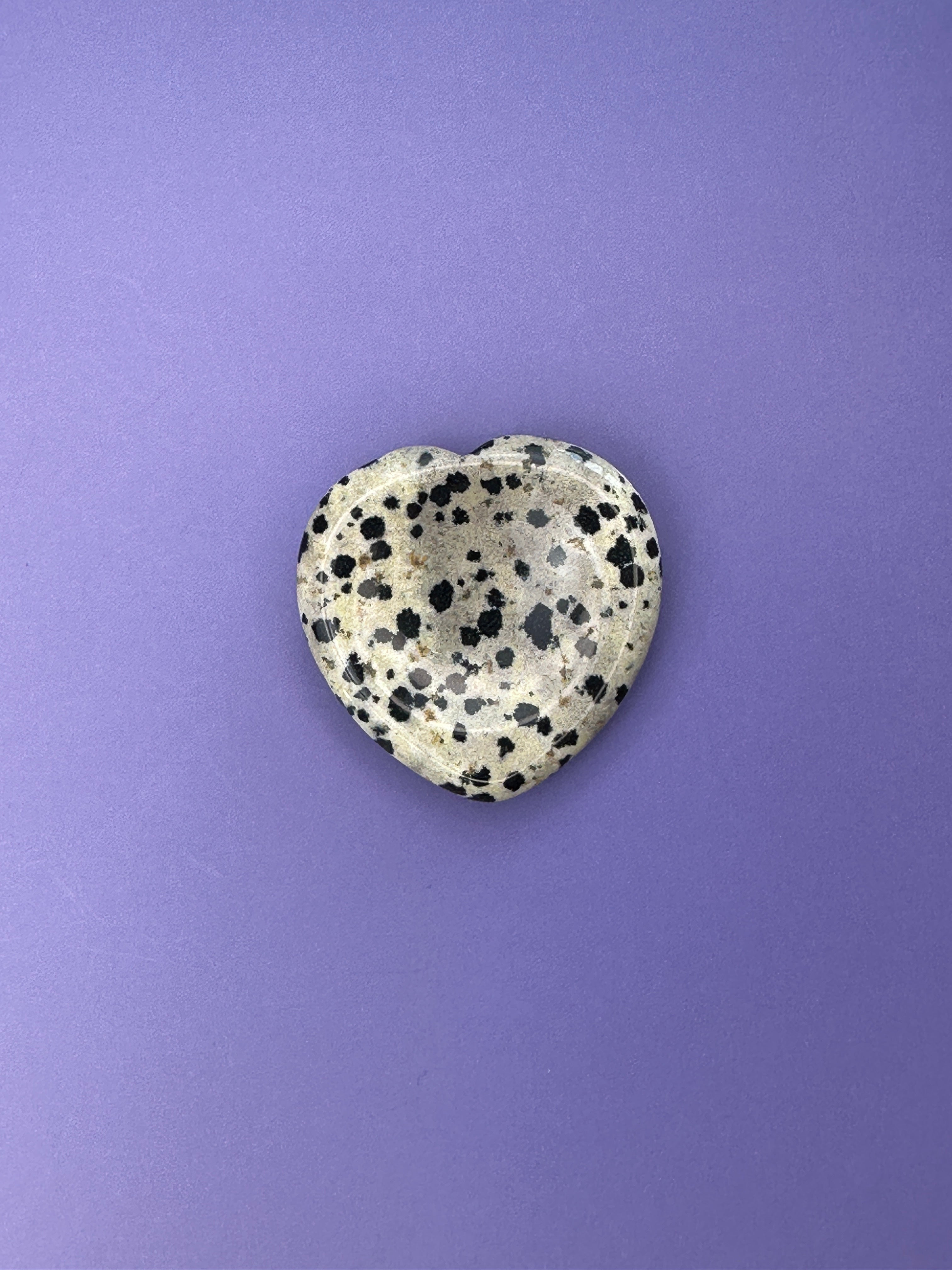 Dalmatian jasper - Heart thumbstone