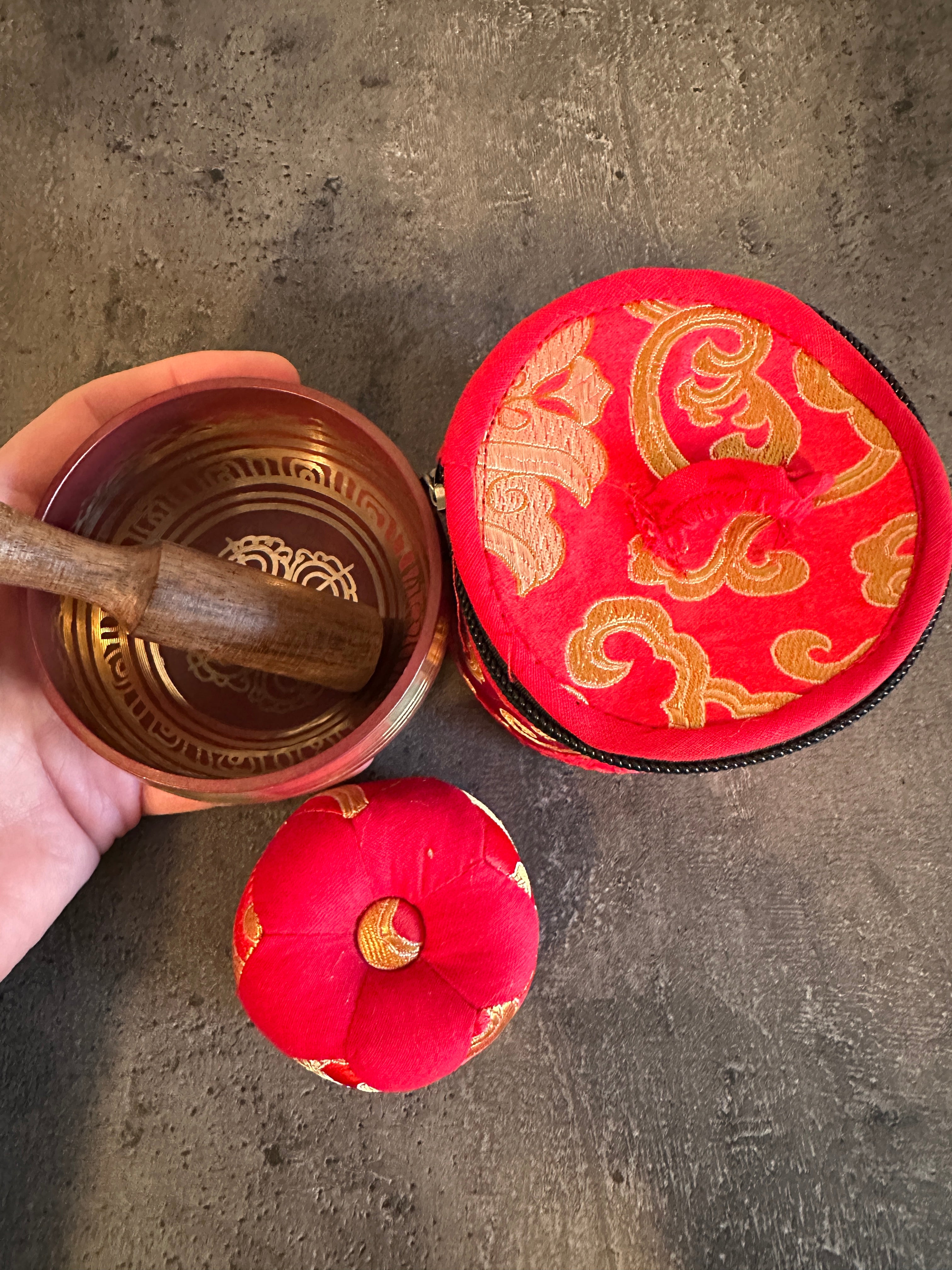 Tibetan singing bowl set