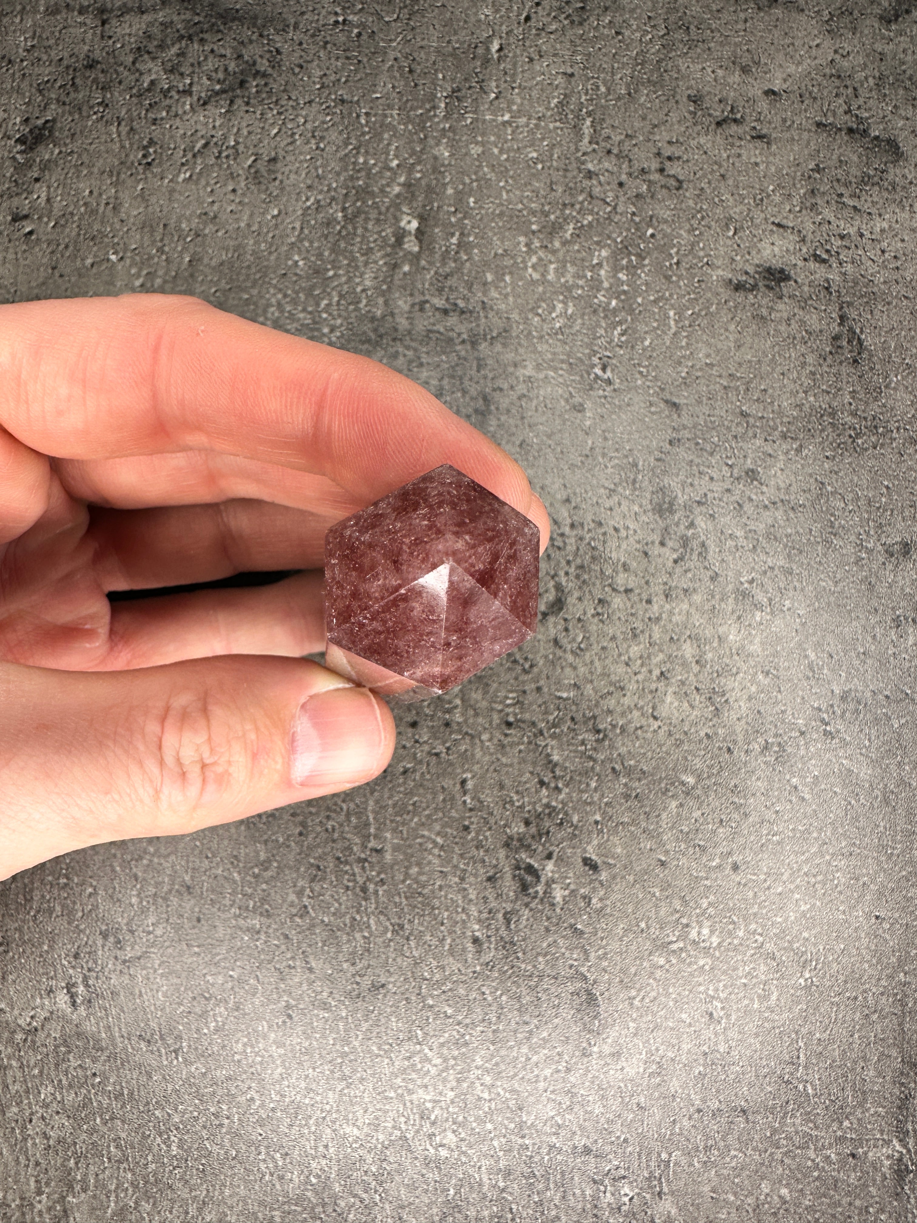 Strawberry quartz - Double-terminated point