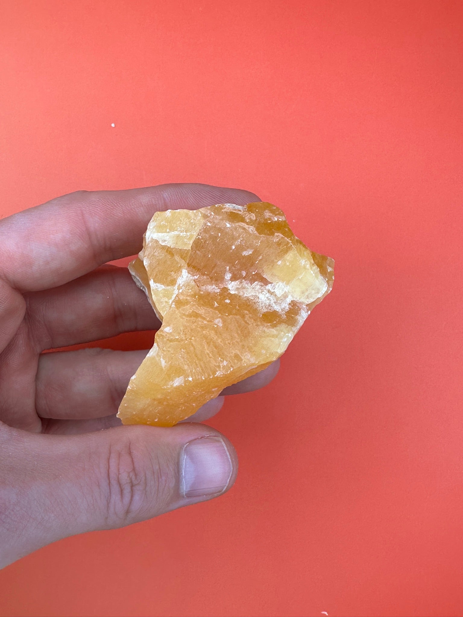 Orange calcite - Rough chunk