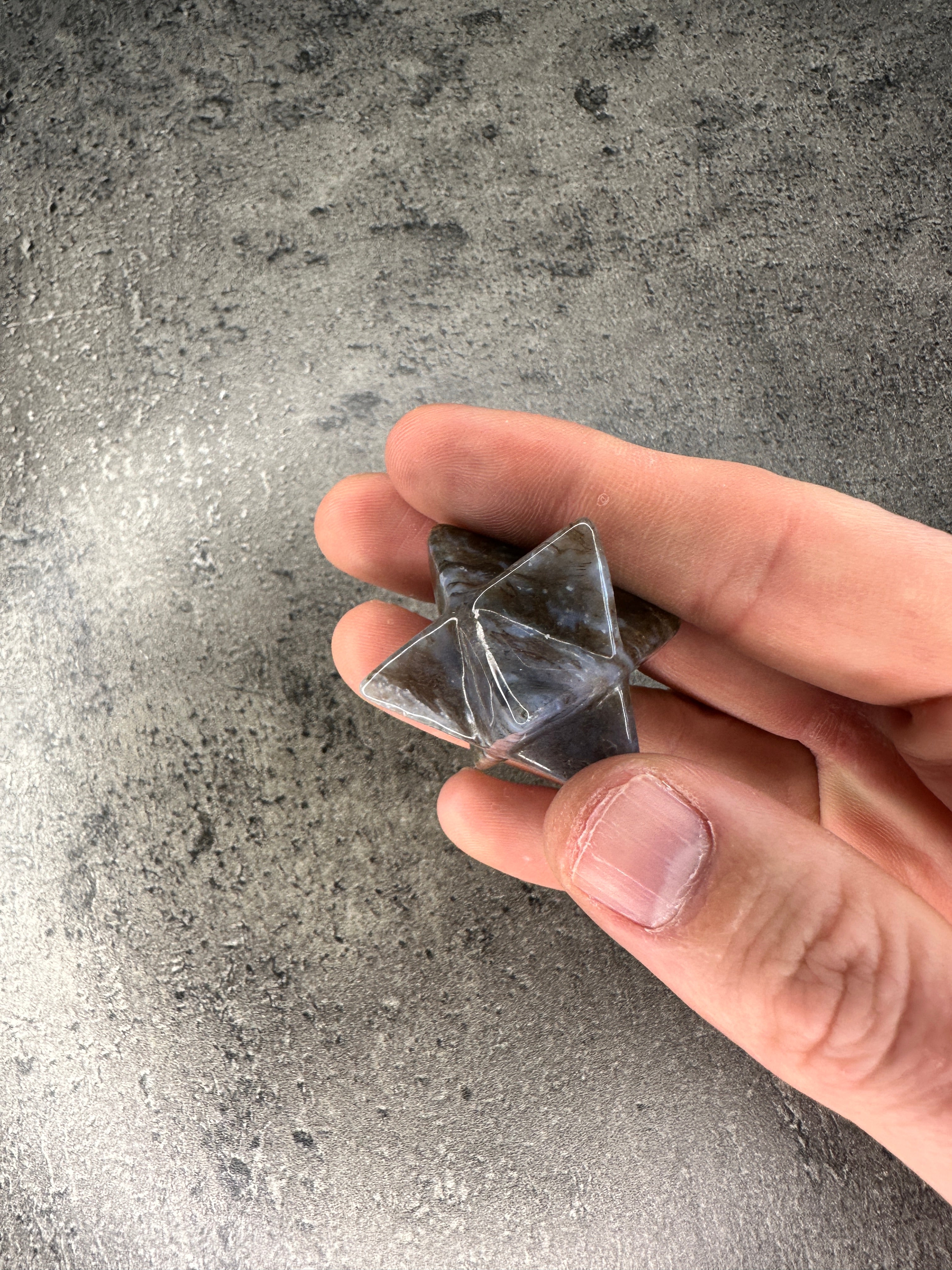 Moss agate - Merkaba