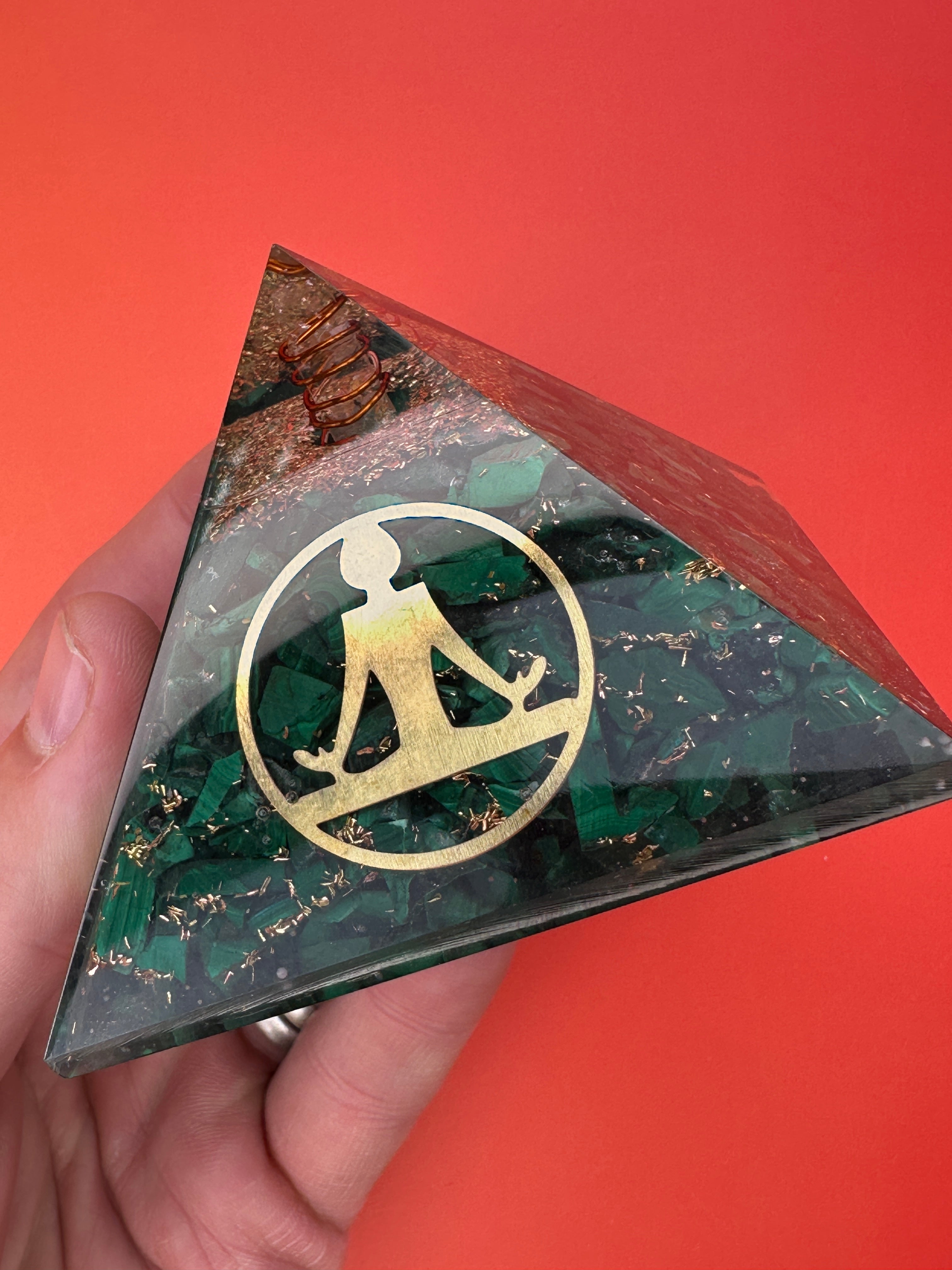 Malachite - Orgonite pyramid