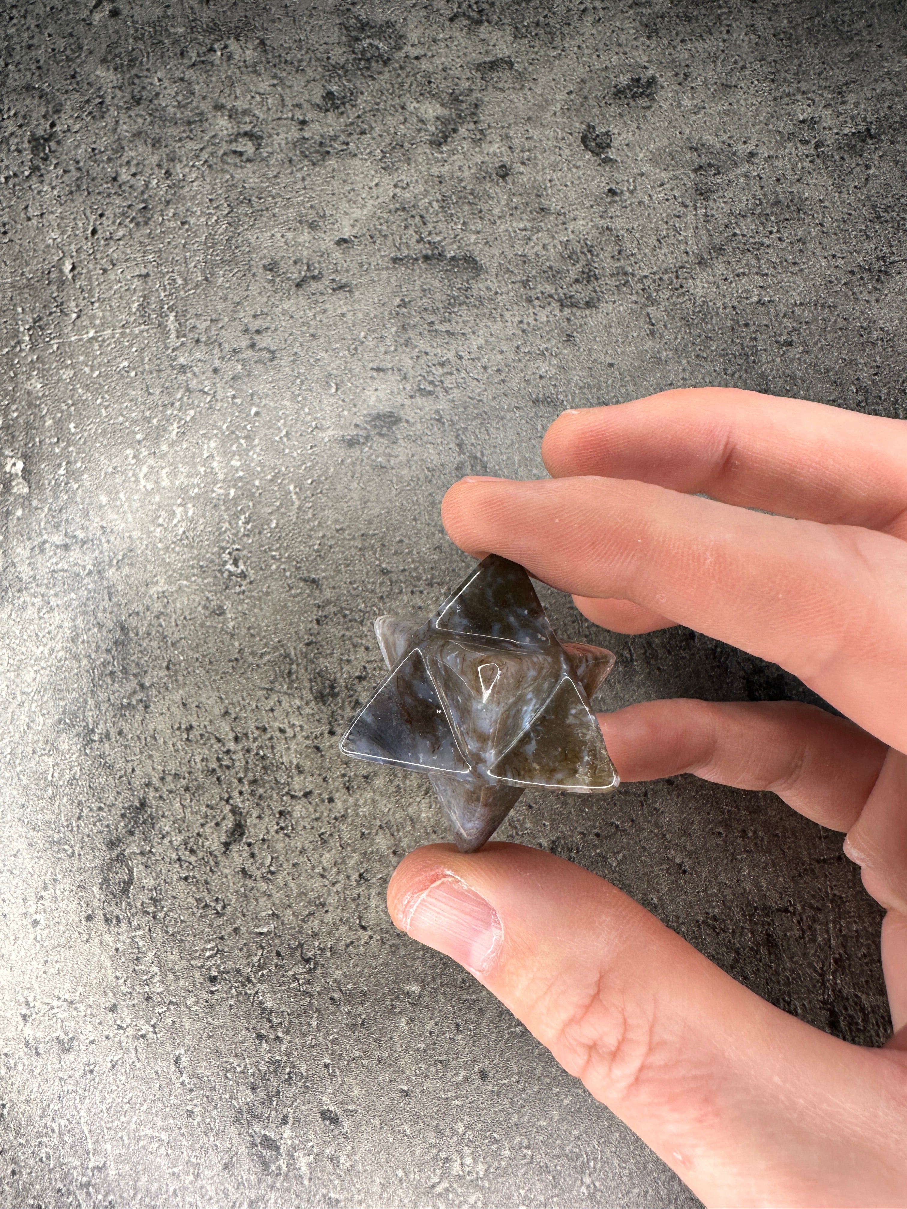 Moss agate - Merkaba