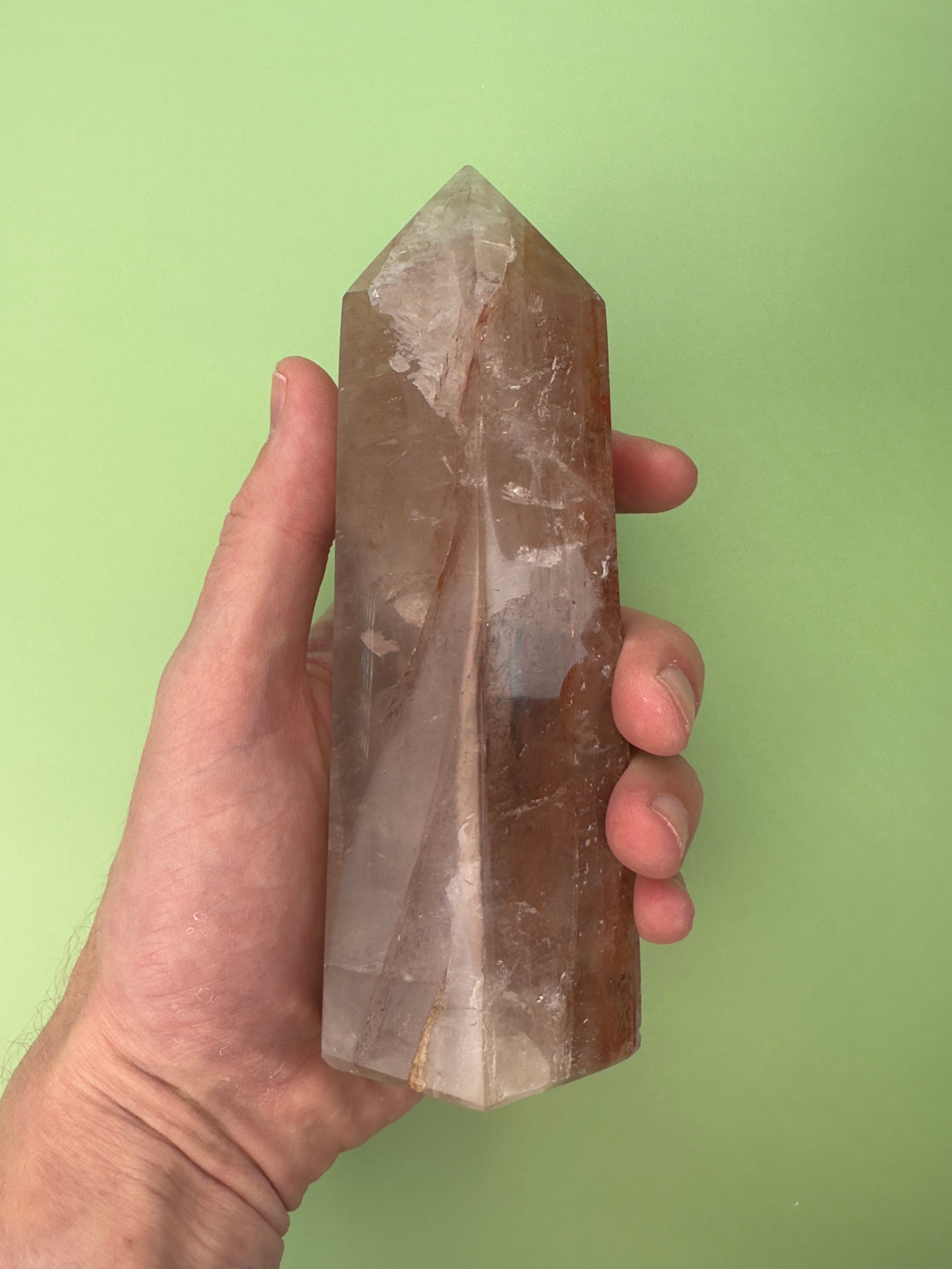Red hematoid (Fire quartz) - XL Tower