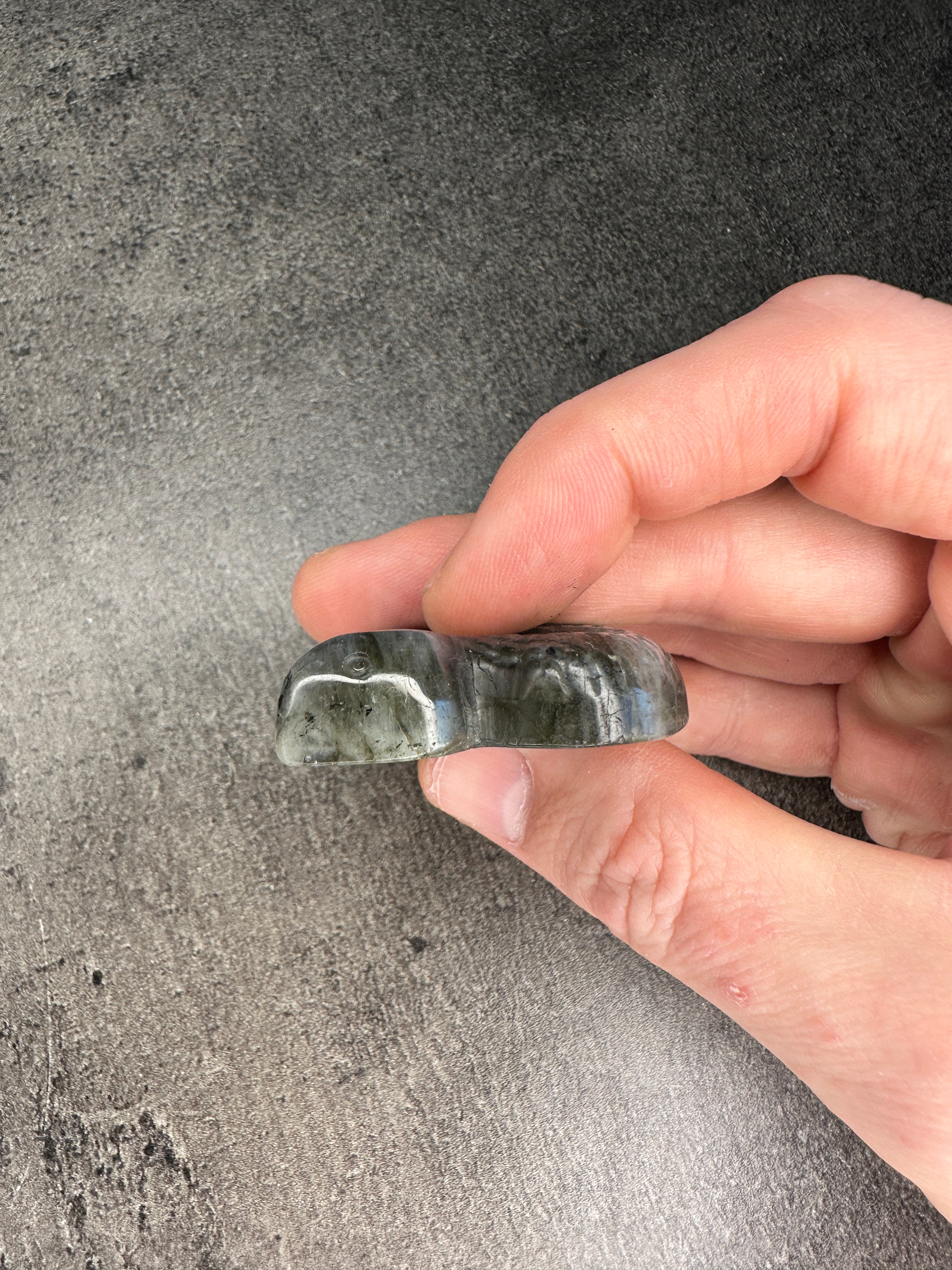 Labradorite - Snake carving