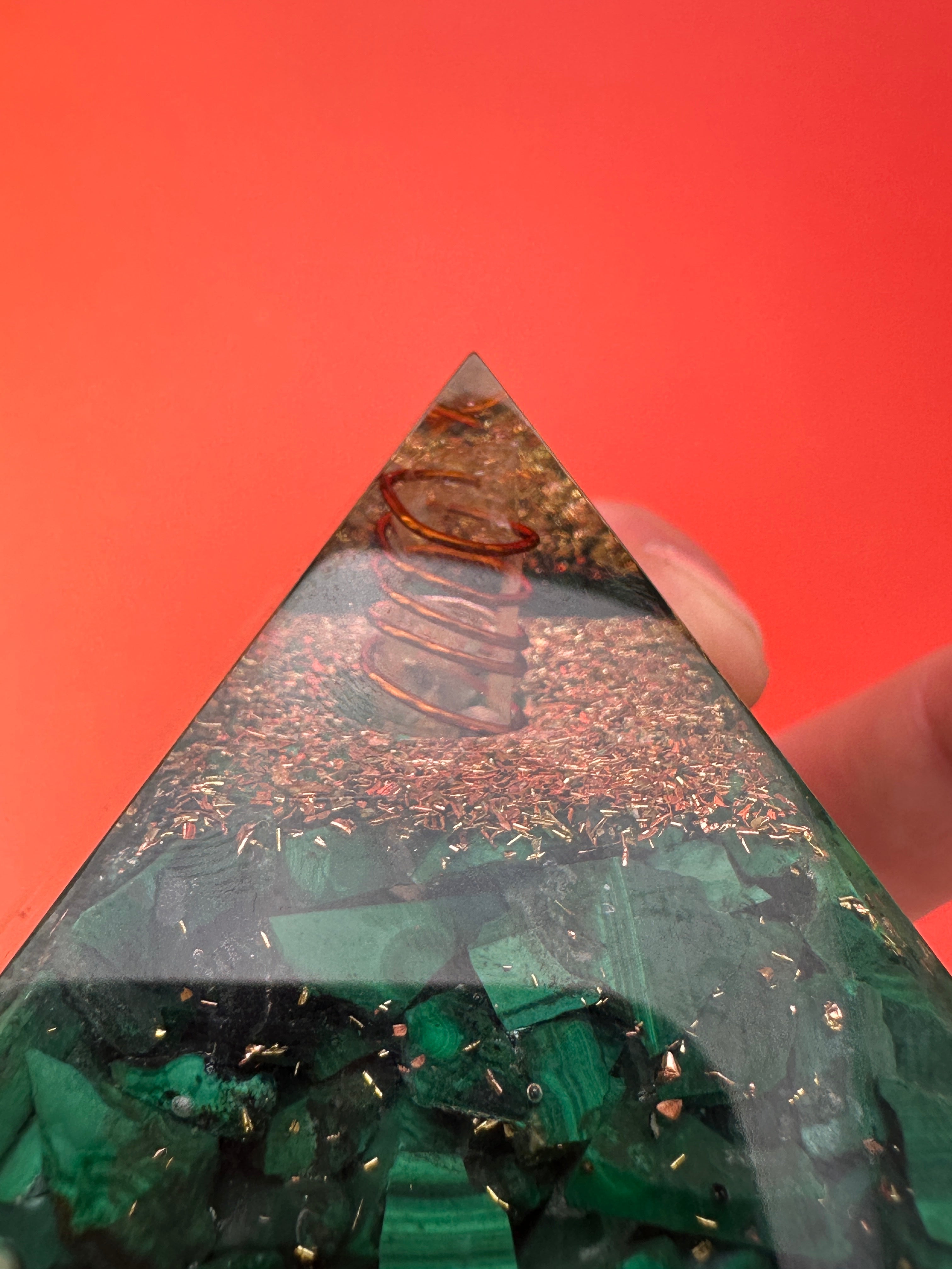 Malachite - Orgonite pyramid