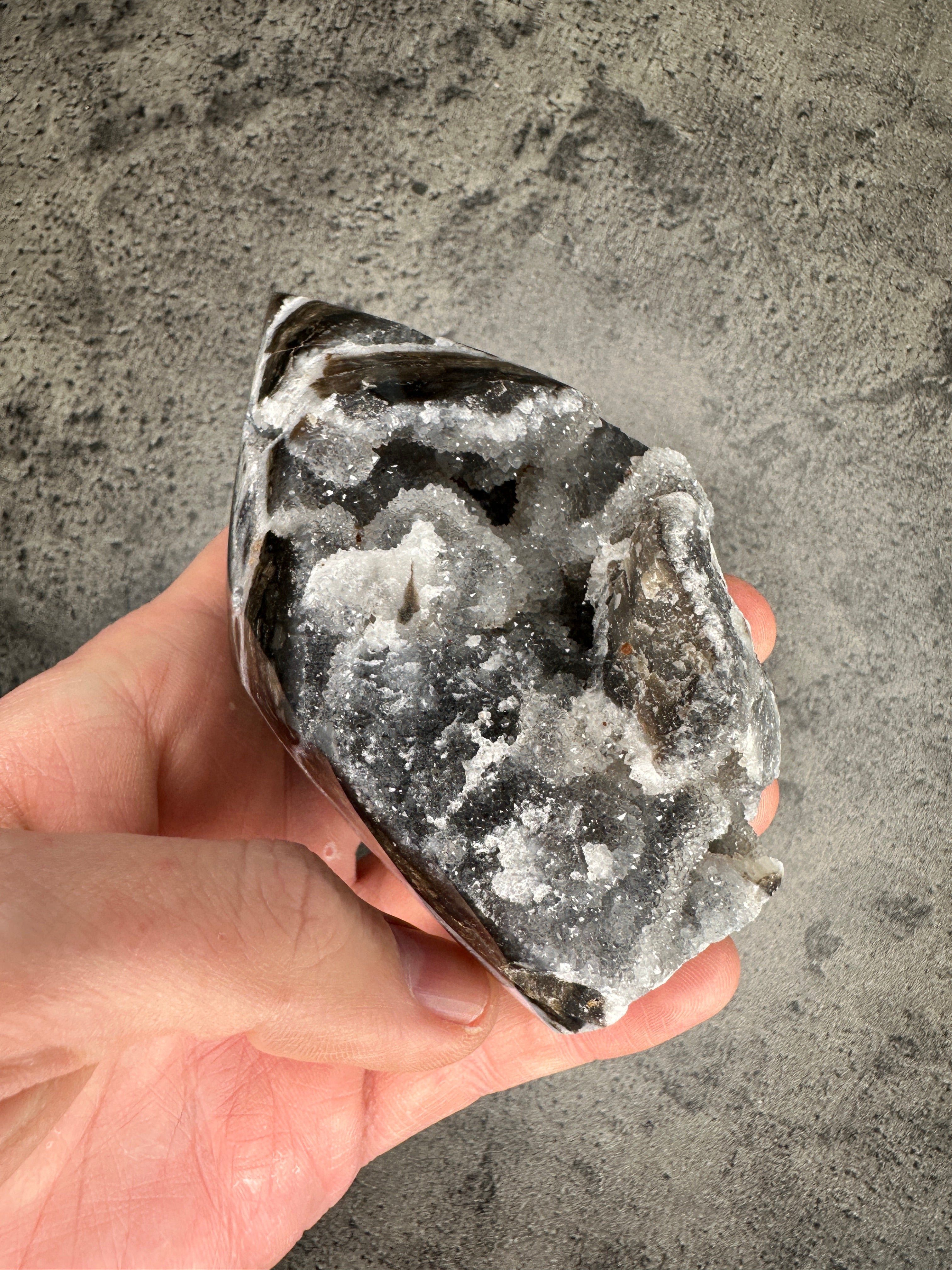 Sphalerite - Free standing druzy teardrop