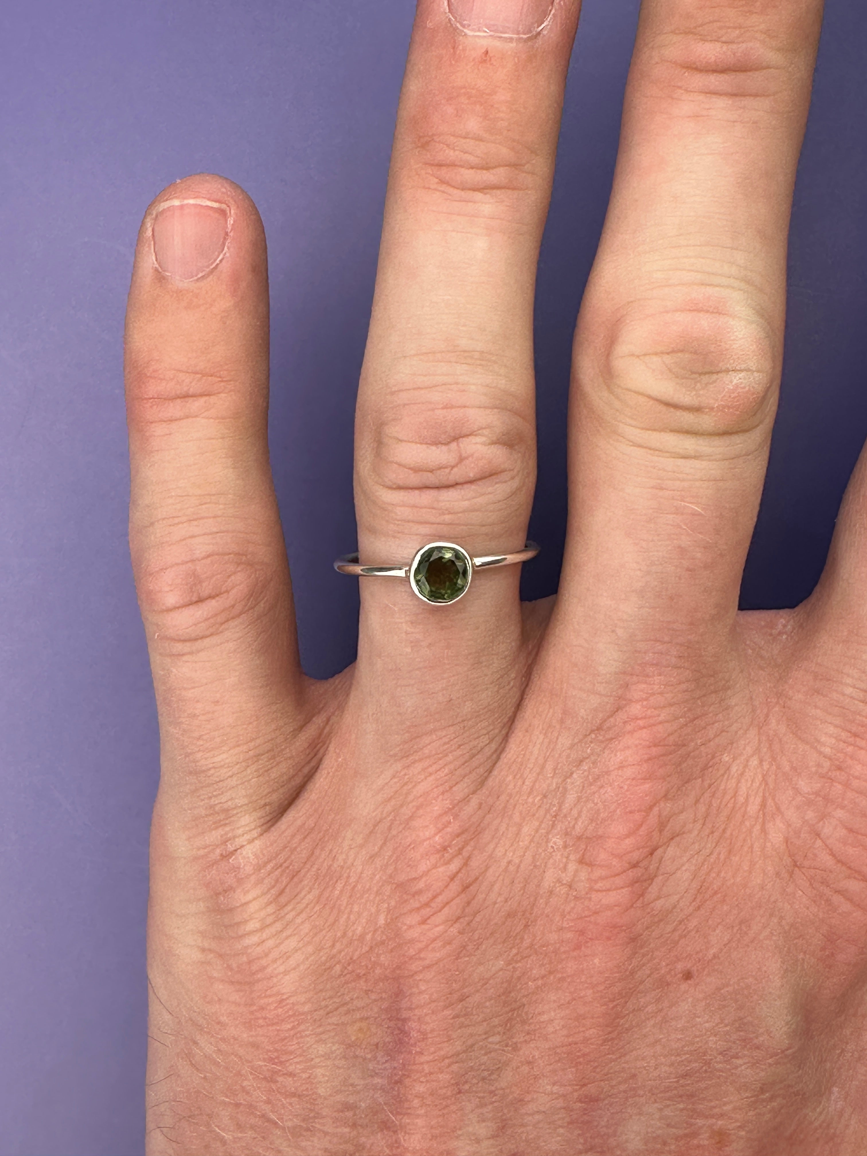 Moldavite - Faceted ring
