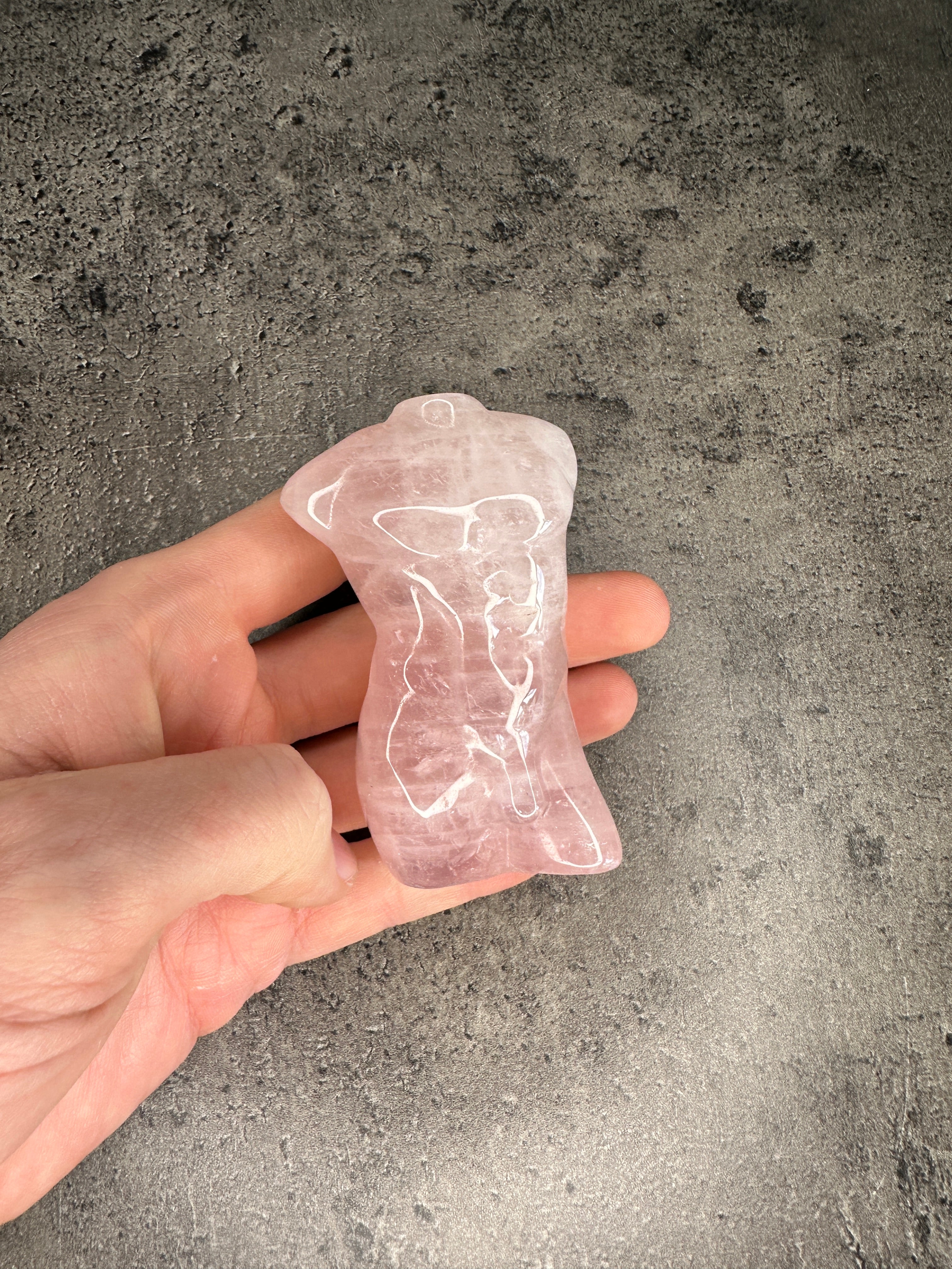 Rose quartz - Male torso