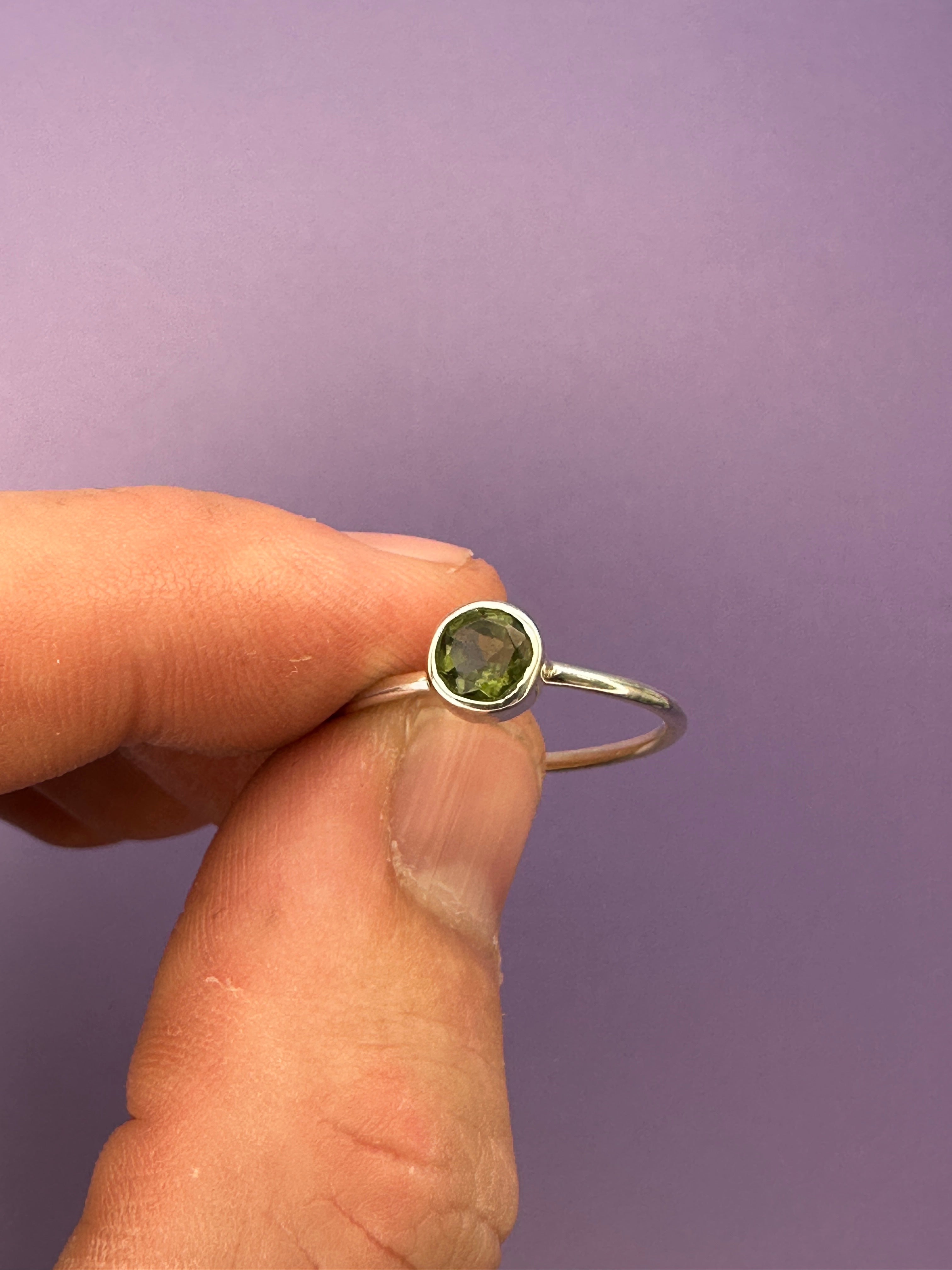 Moldavite - Faceted ring