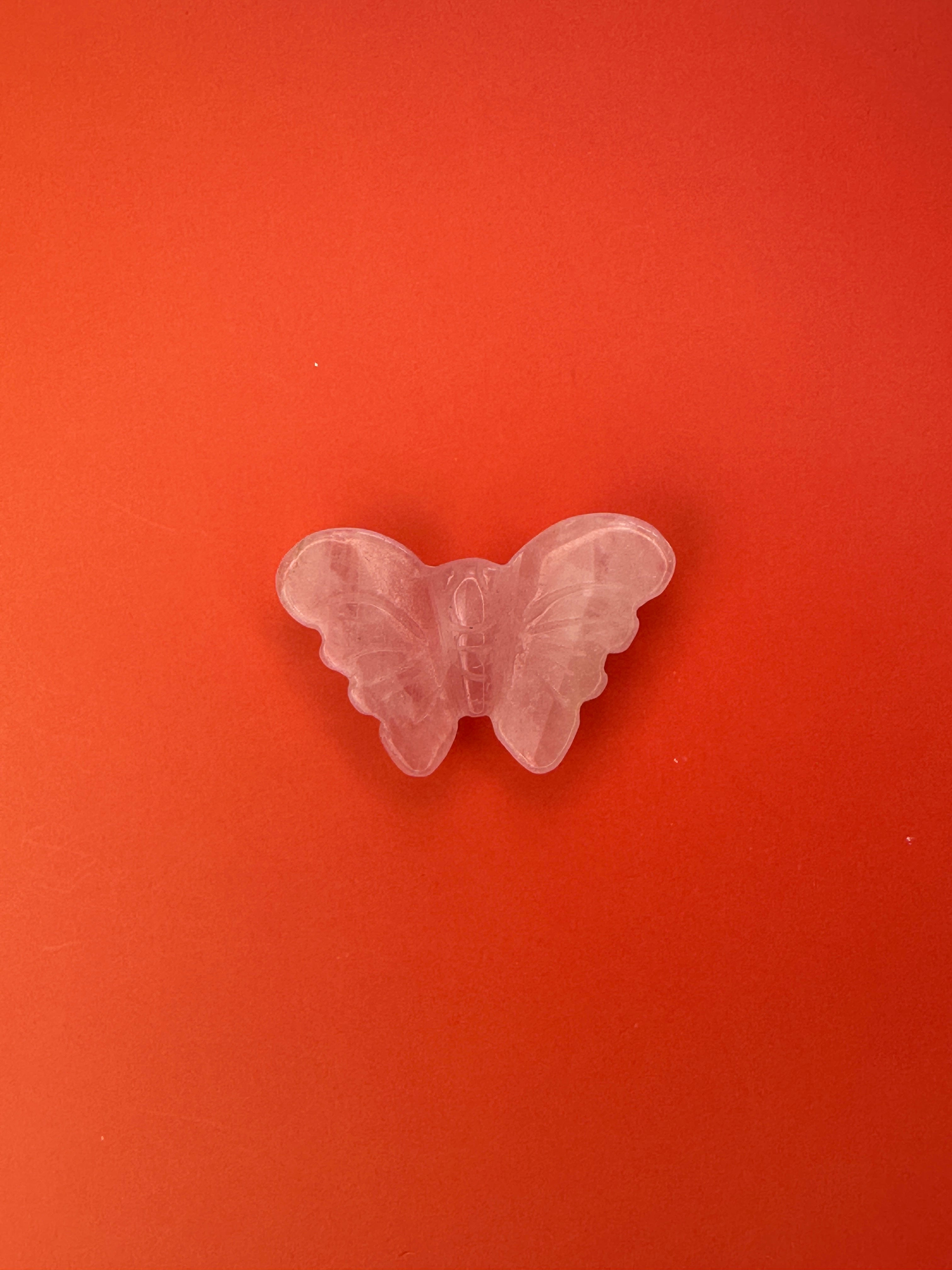 Rose quartz - Butterfly