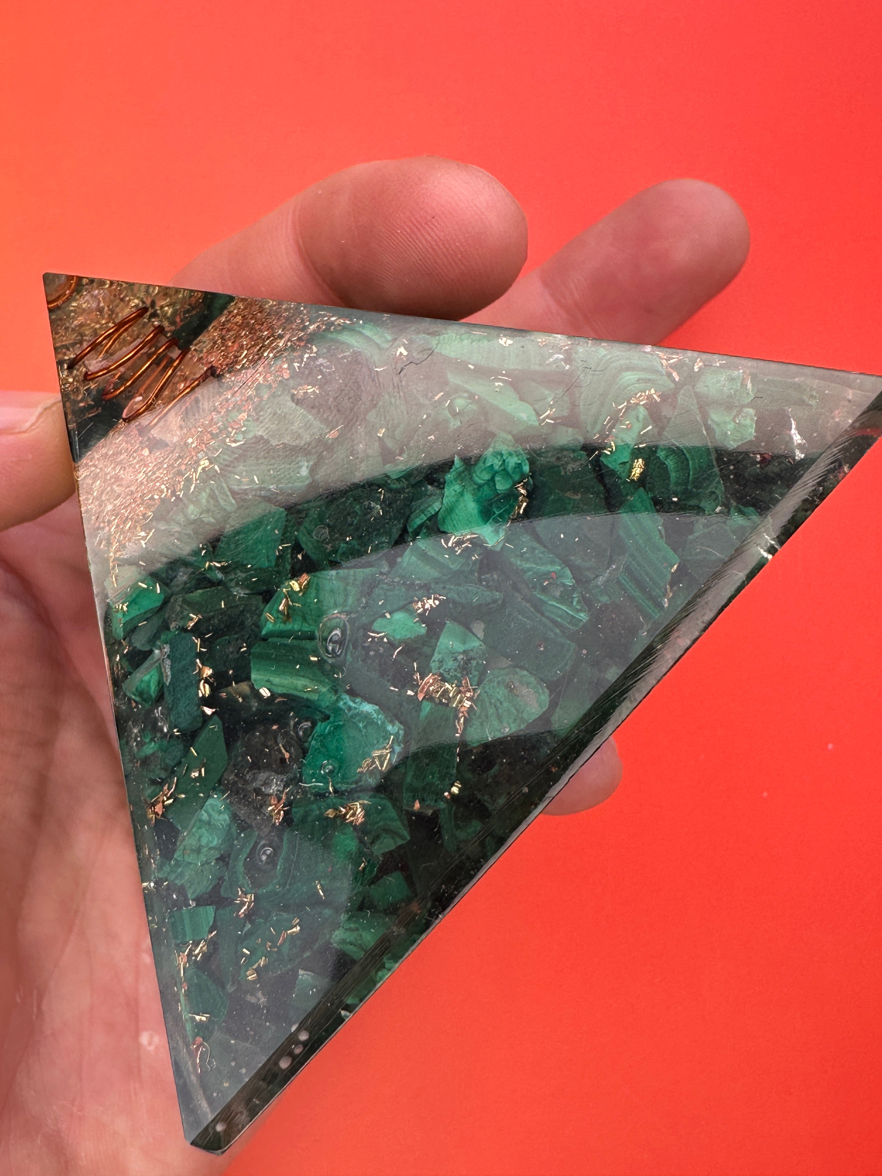Malachite - Orgonite pyramid