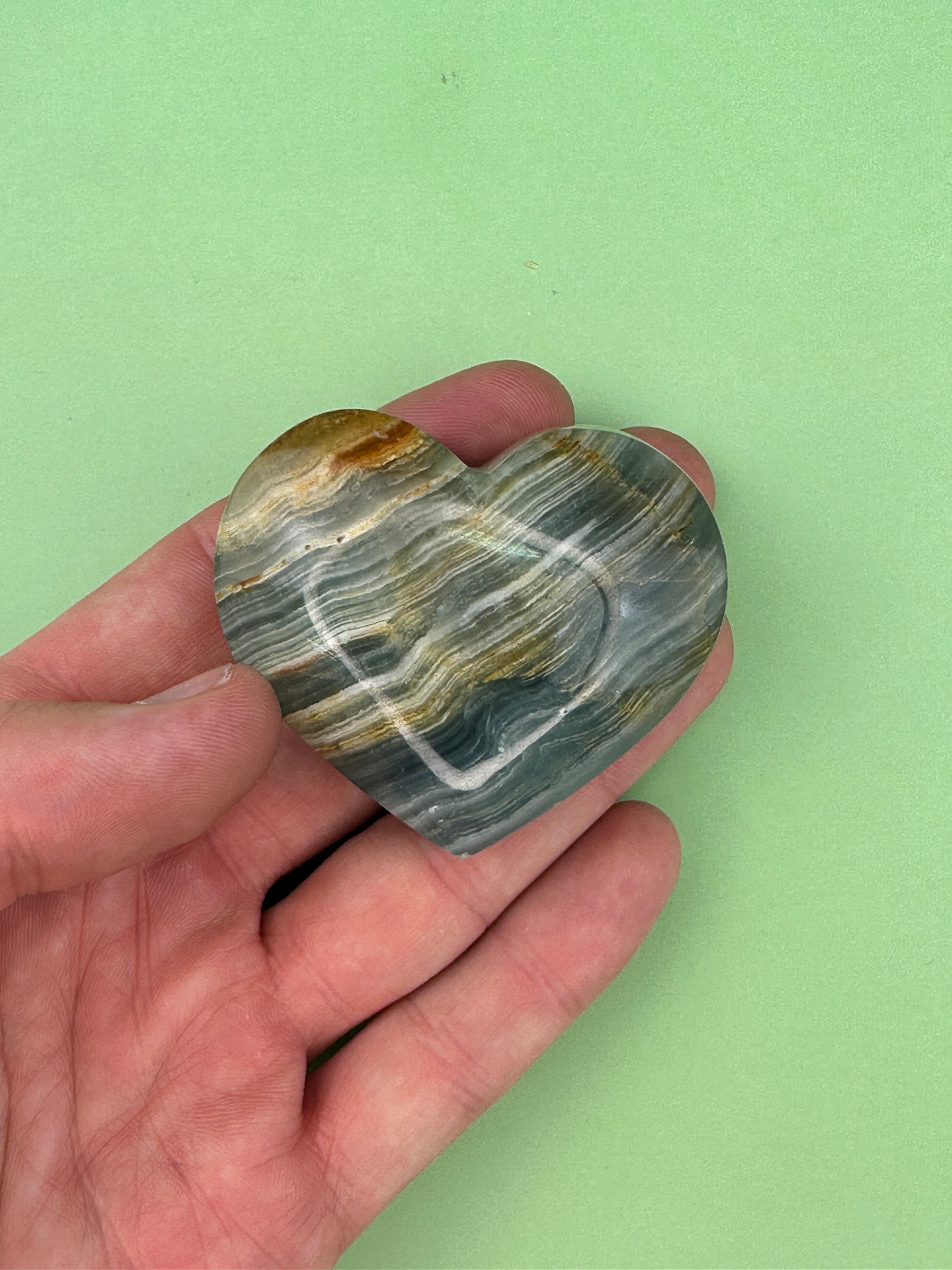 Caribbean calcite - Large heart