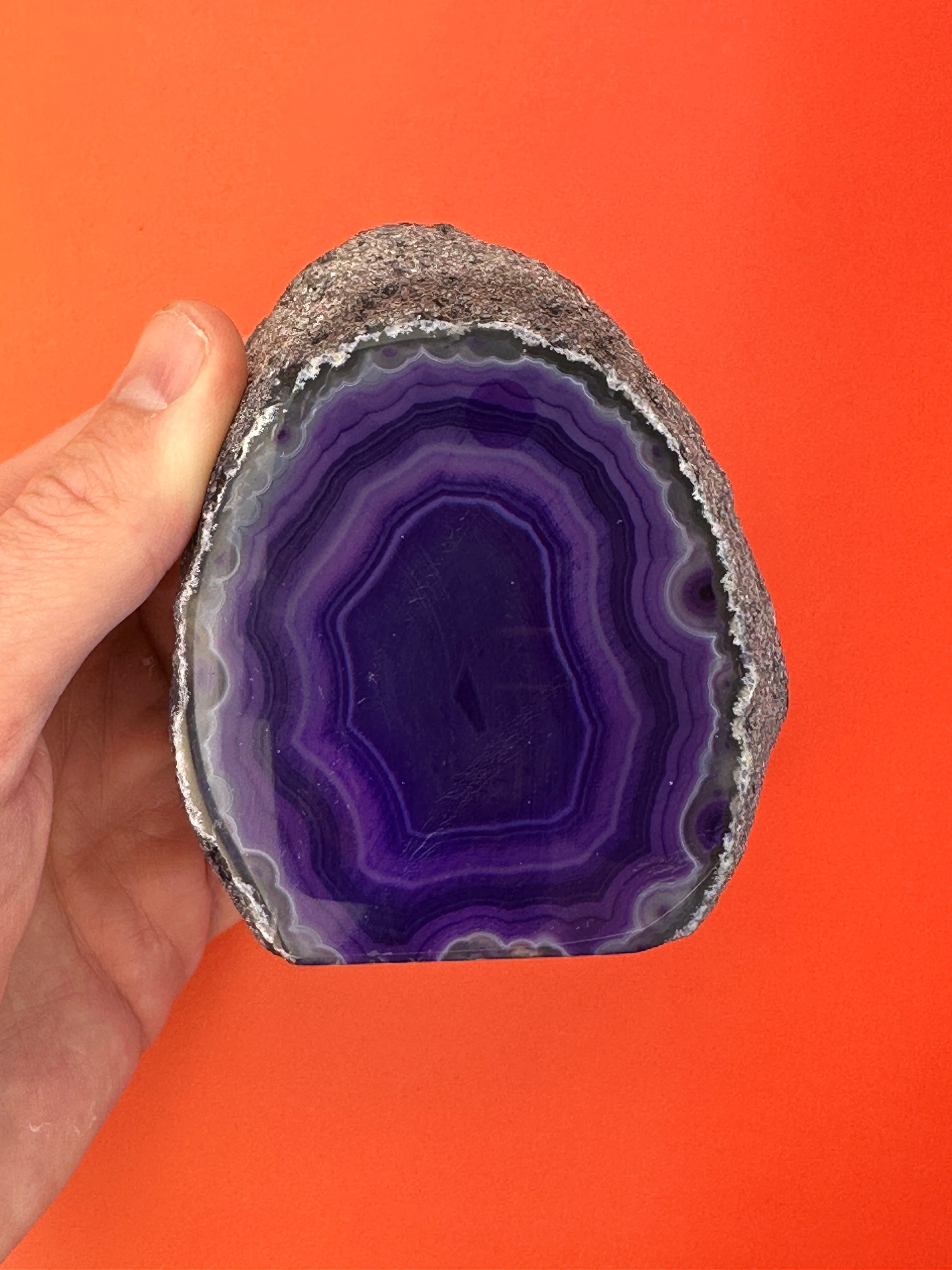 Purple Agate - Rough, polished slab
