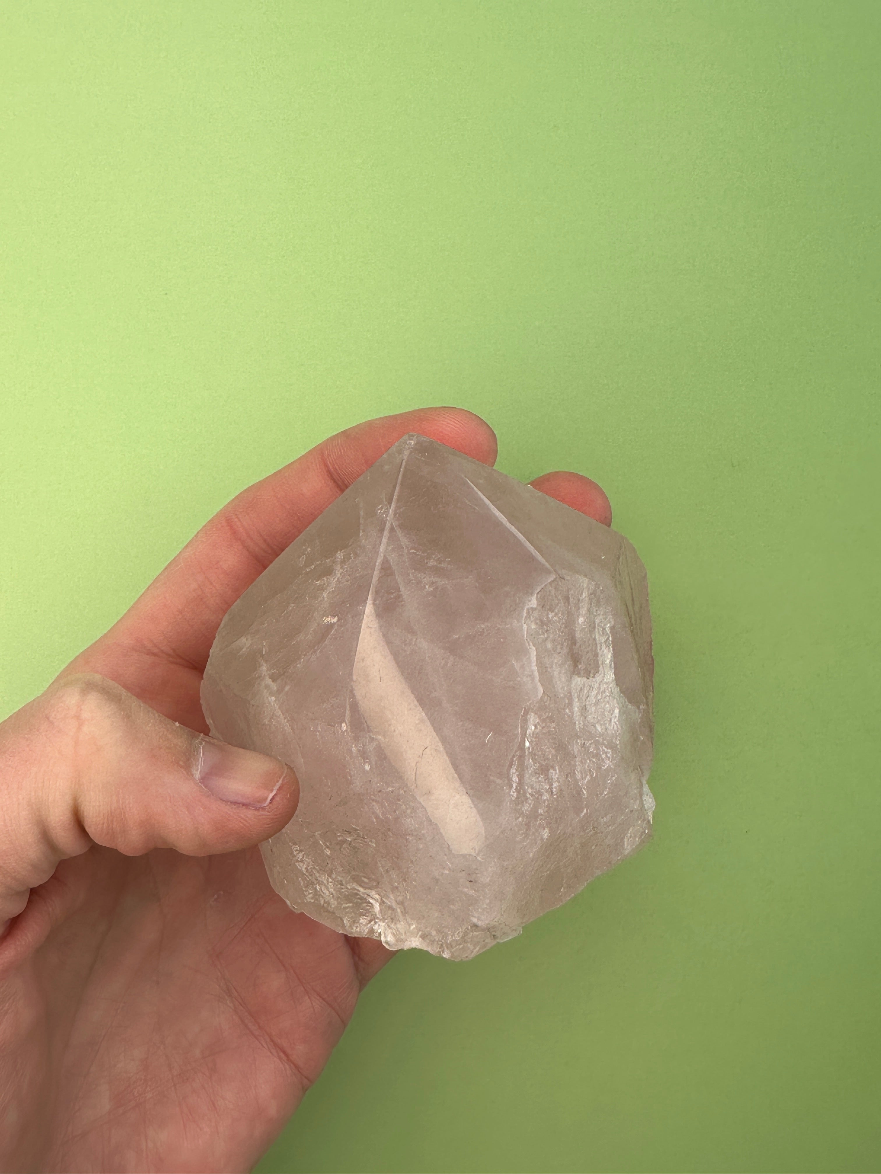 Rose quartz - Rough cut point