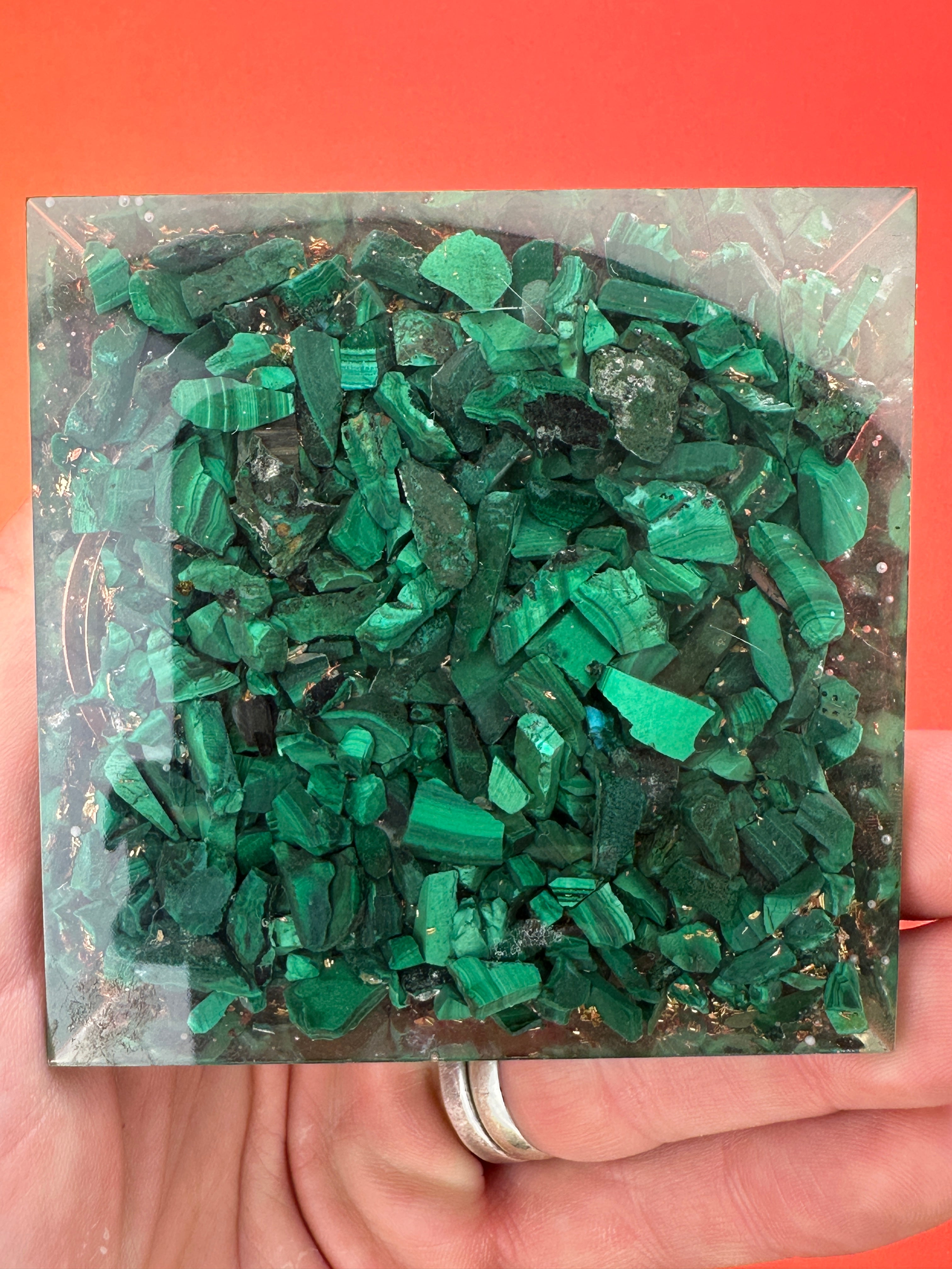 Malachite - Orgonite pyramid
