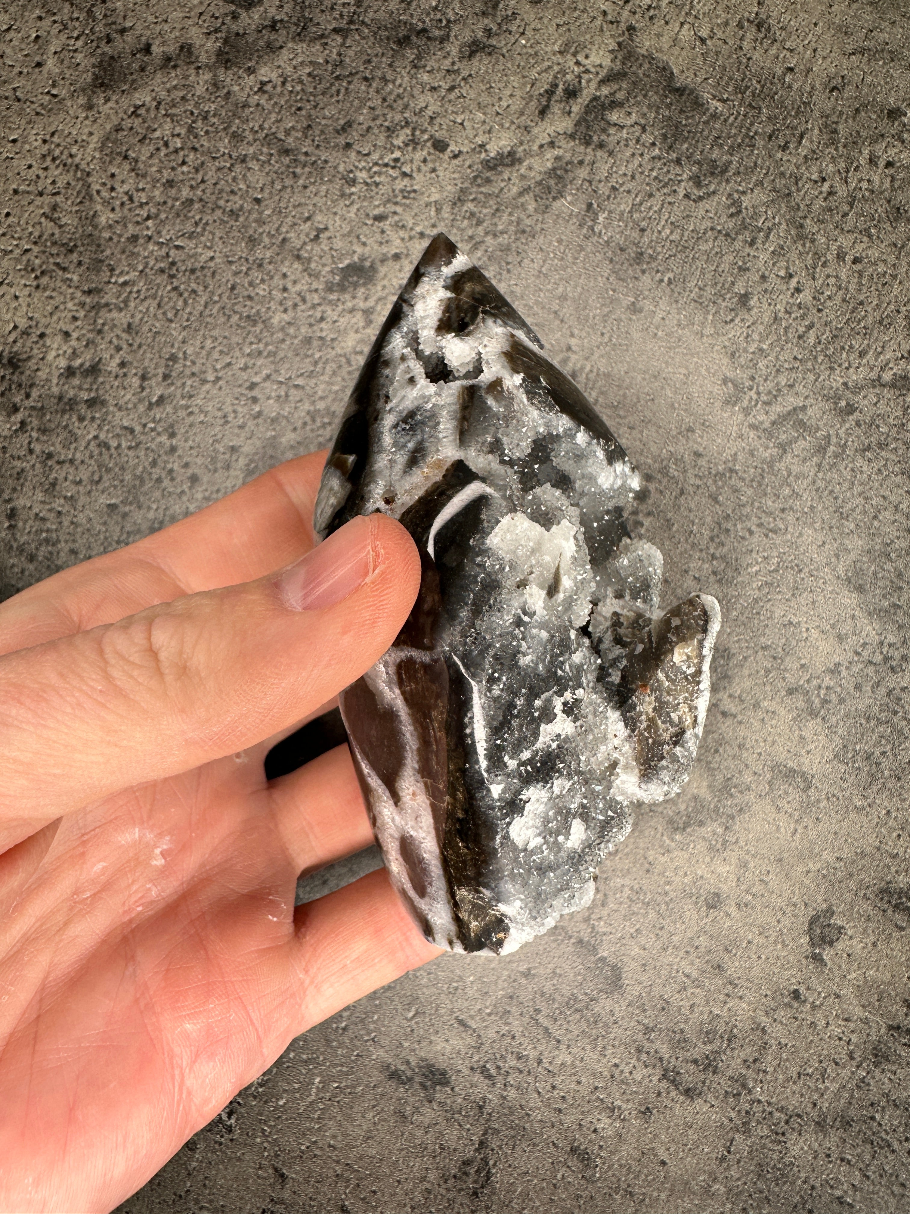 Sphalerite - Free standing druzy teardrop