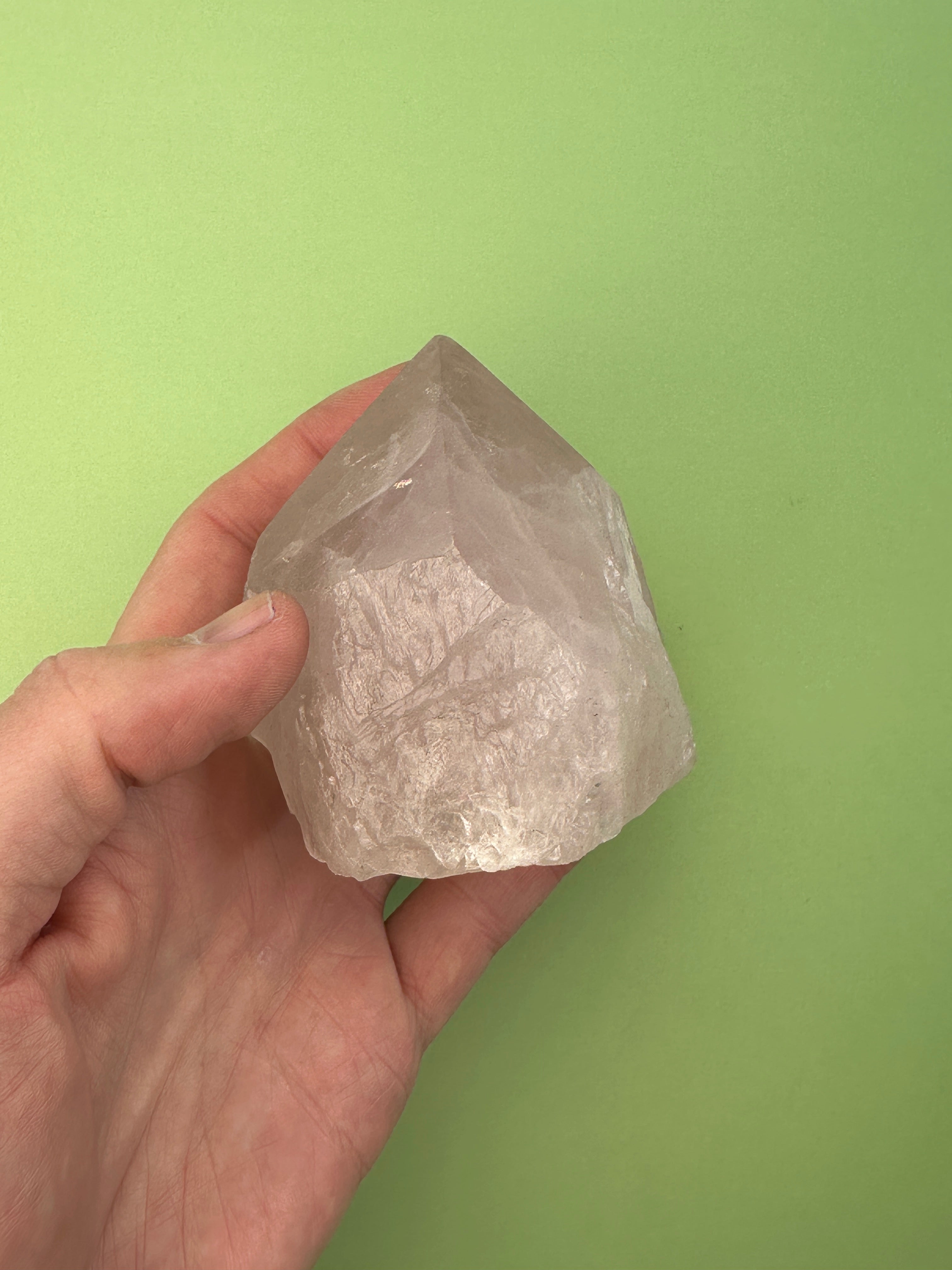 Rose quartz - Rough cut point