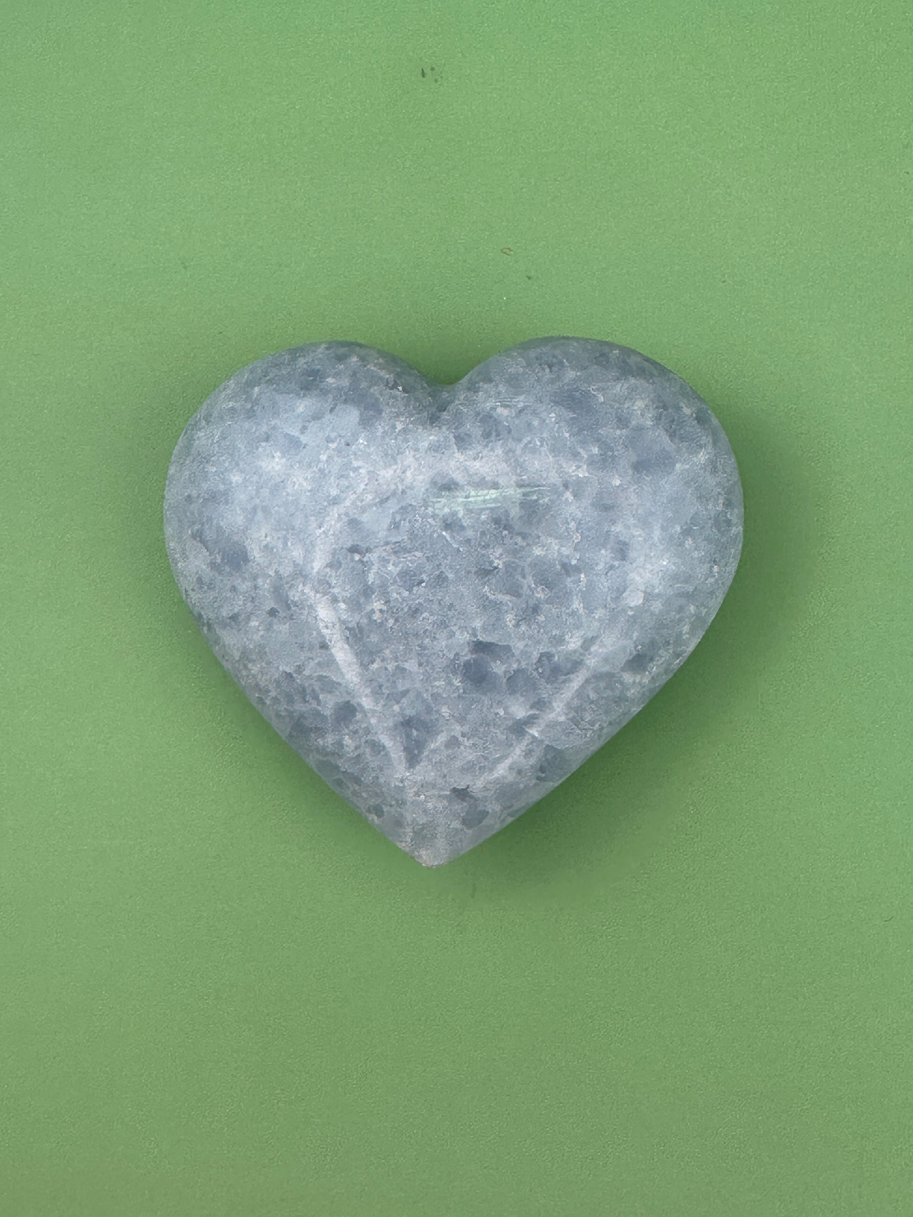 Blue calcite - XL heart