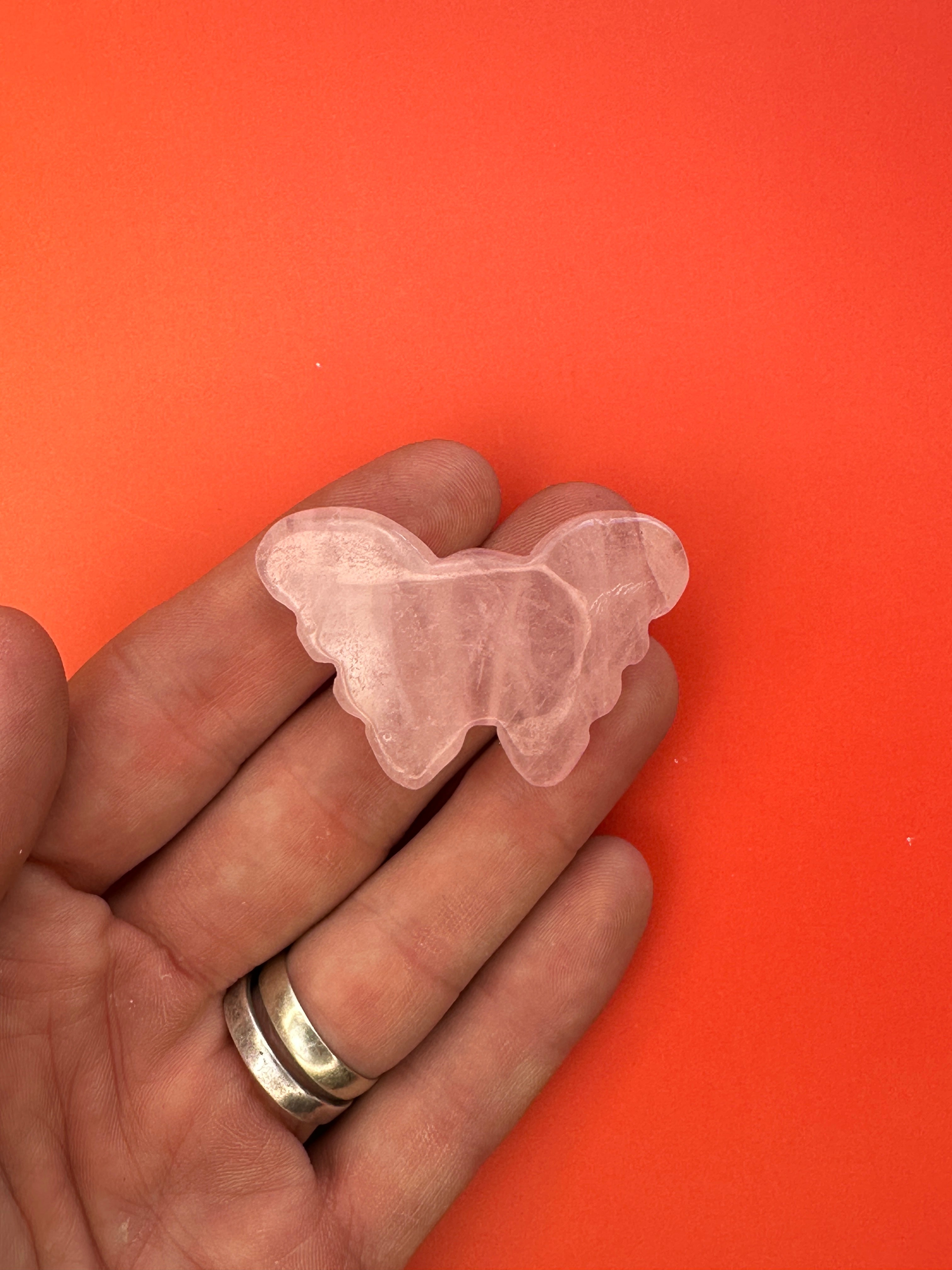 Rose quartz - Butterfly