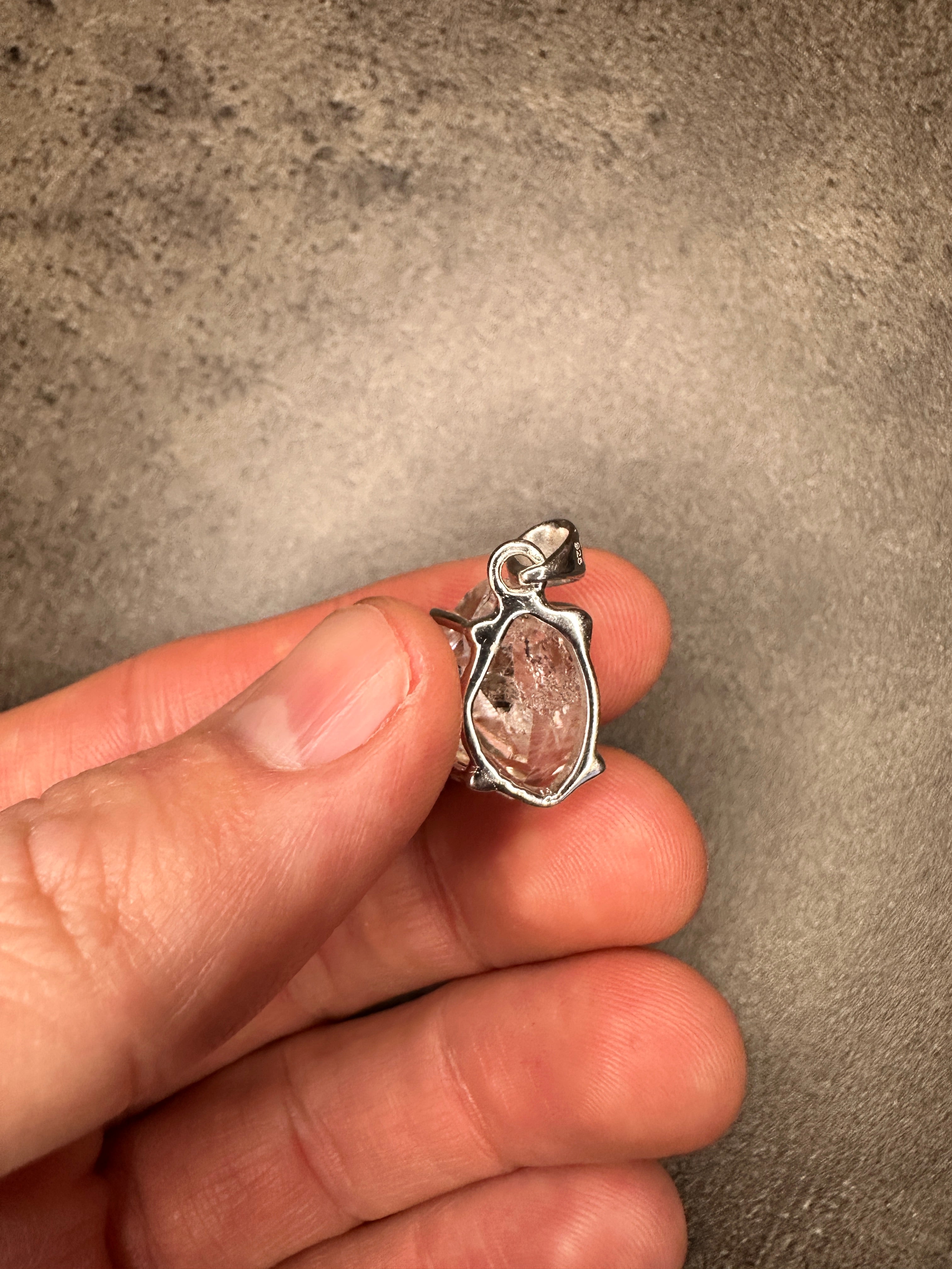 Herkimer diamond - Faceted pendant