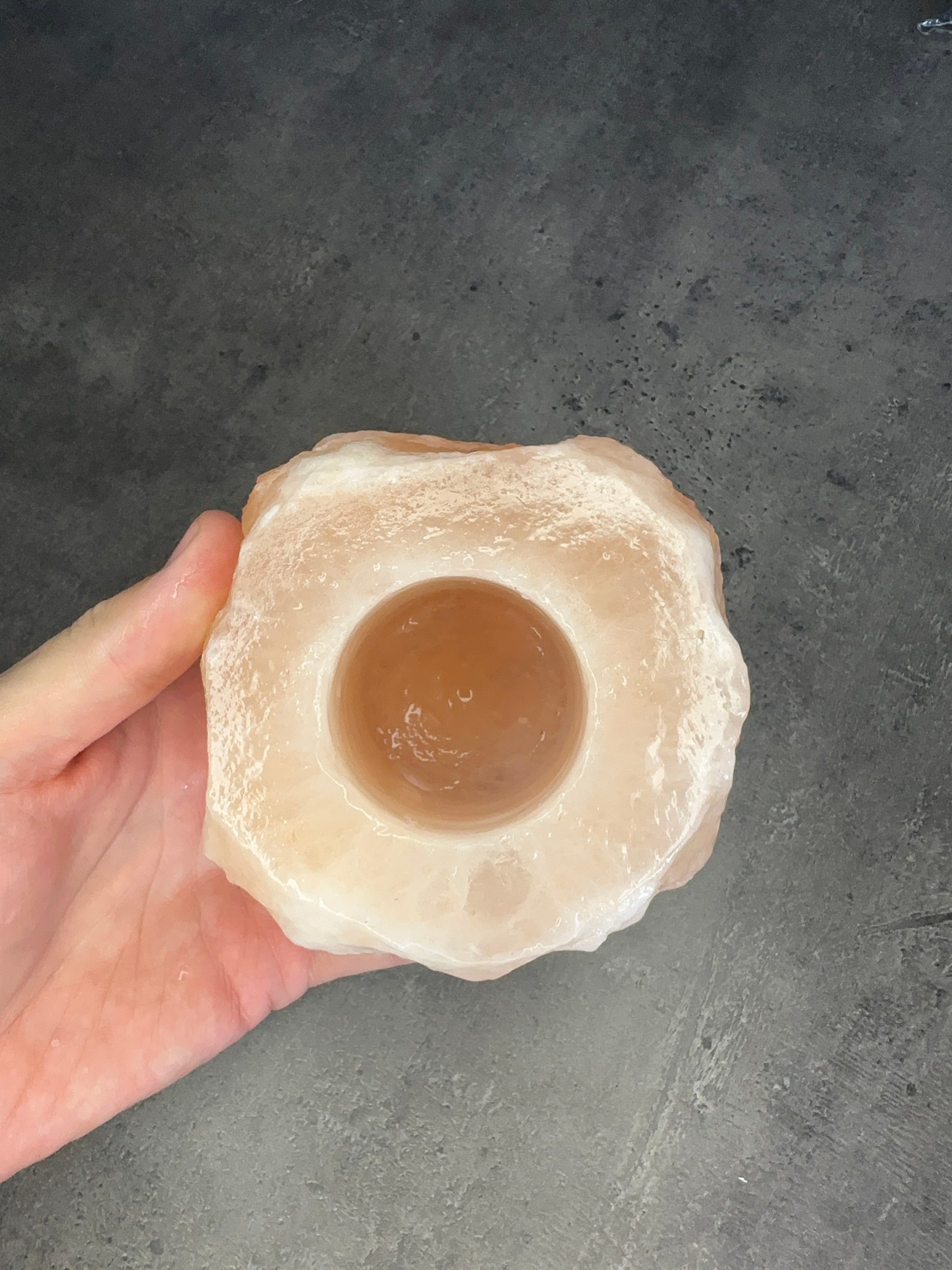 Himalayan salt tealight holder