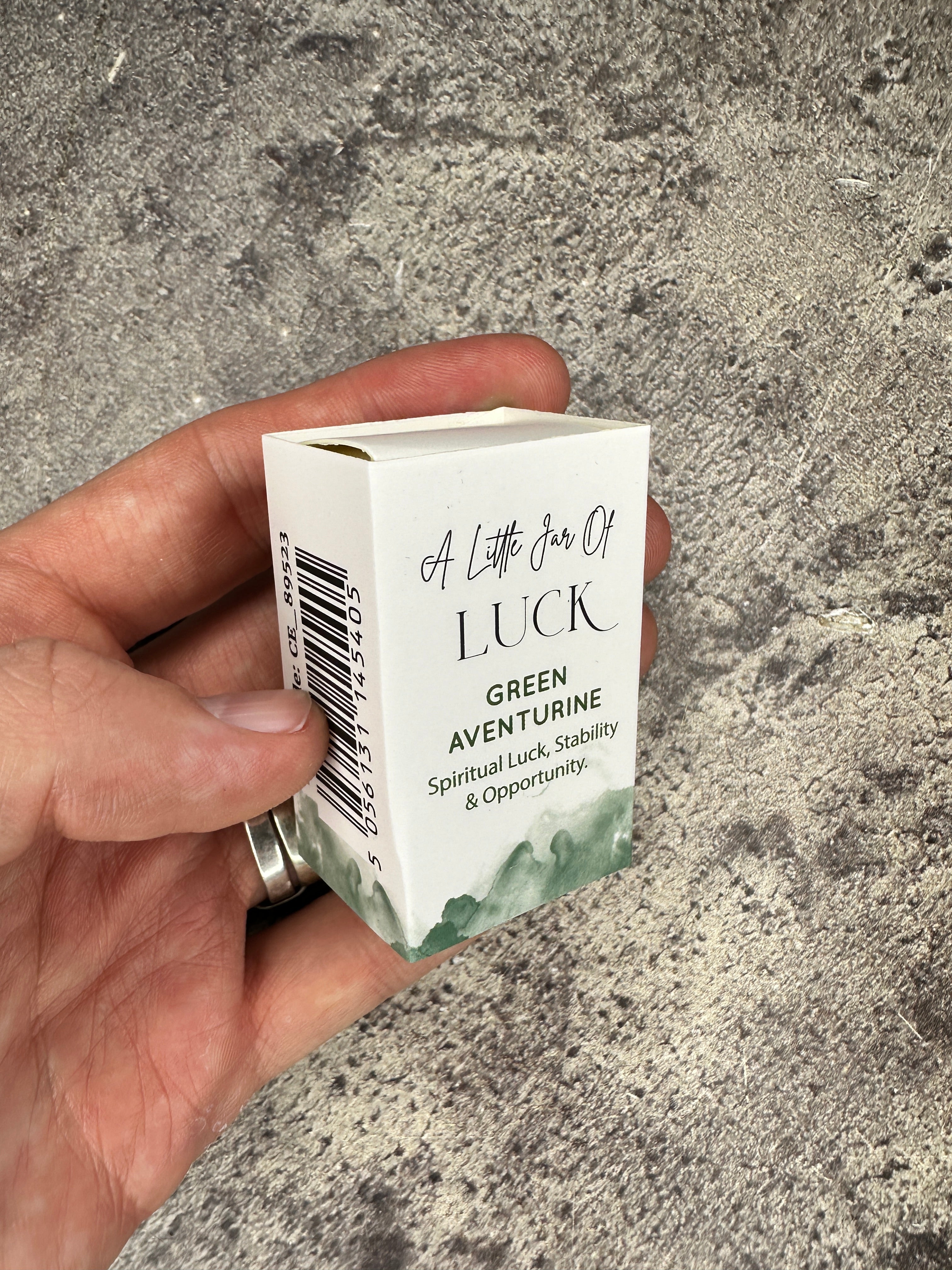 Green aventurine - Jar of luck crystal chips