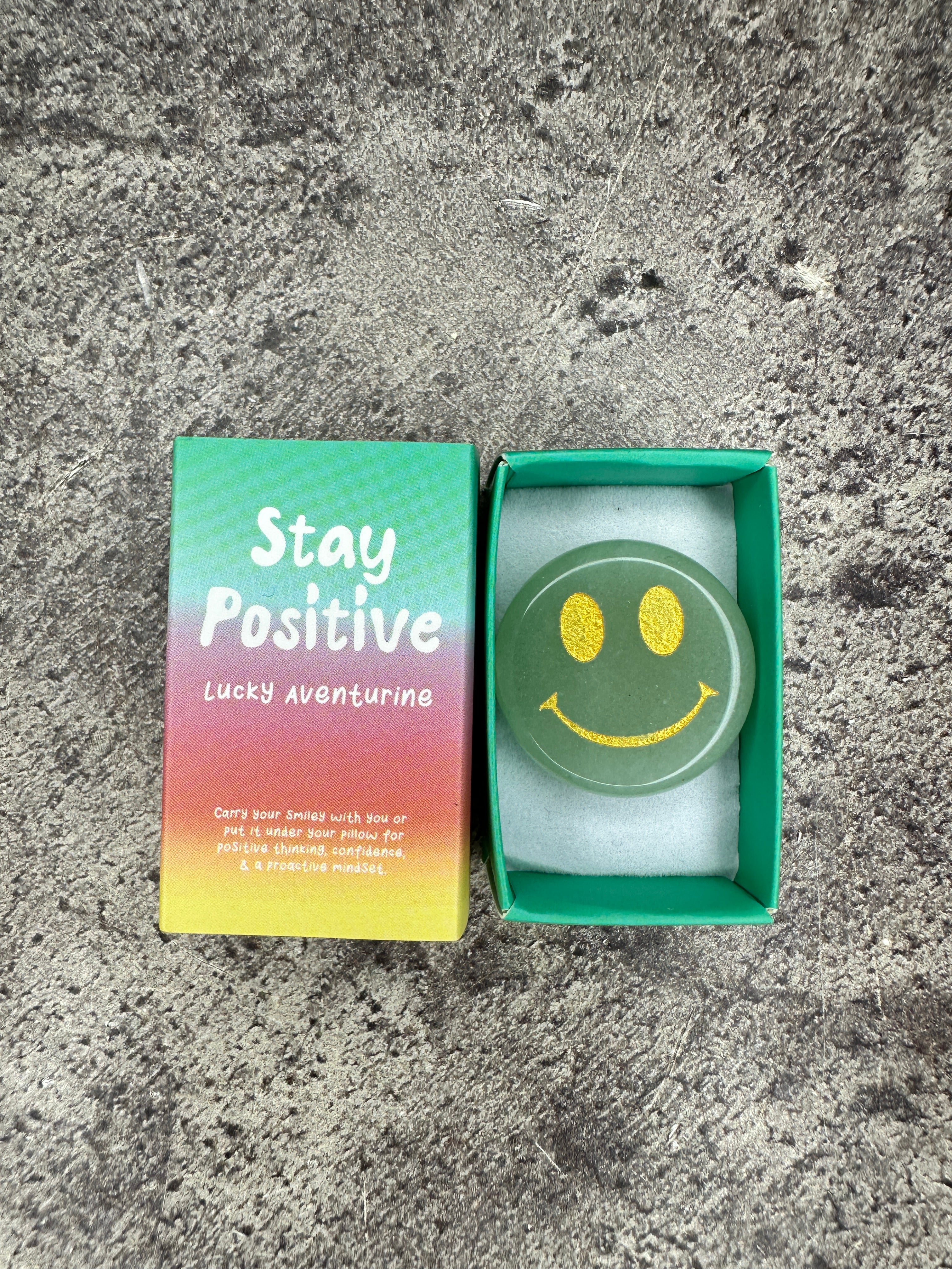 Green aventurine - Stay Positive, Happy face
