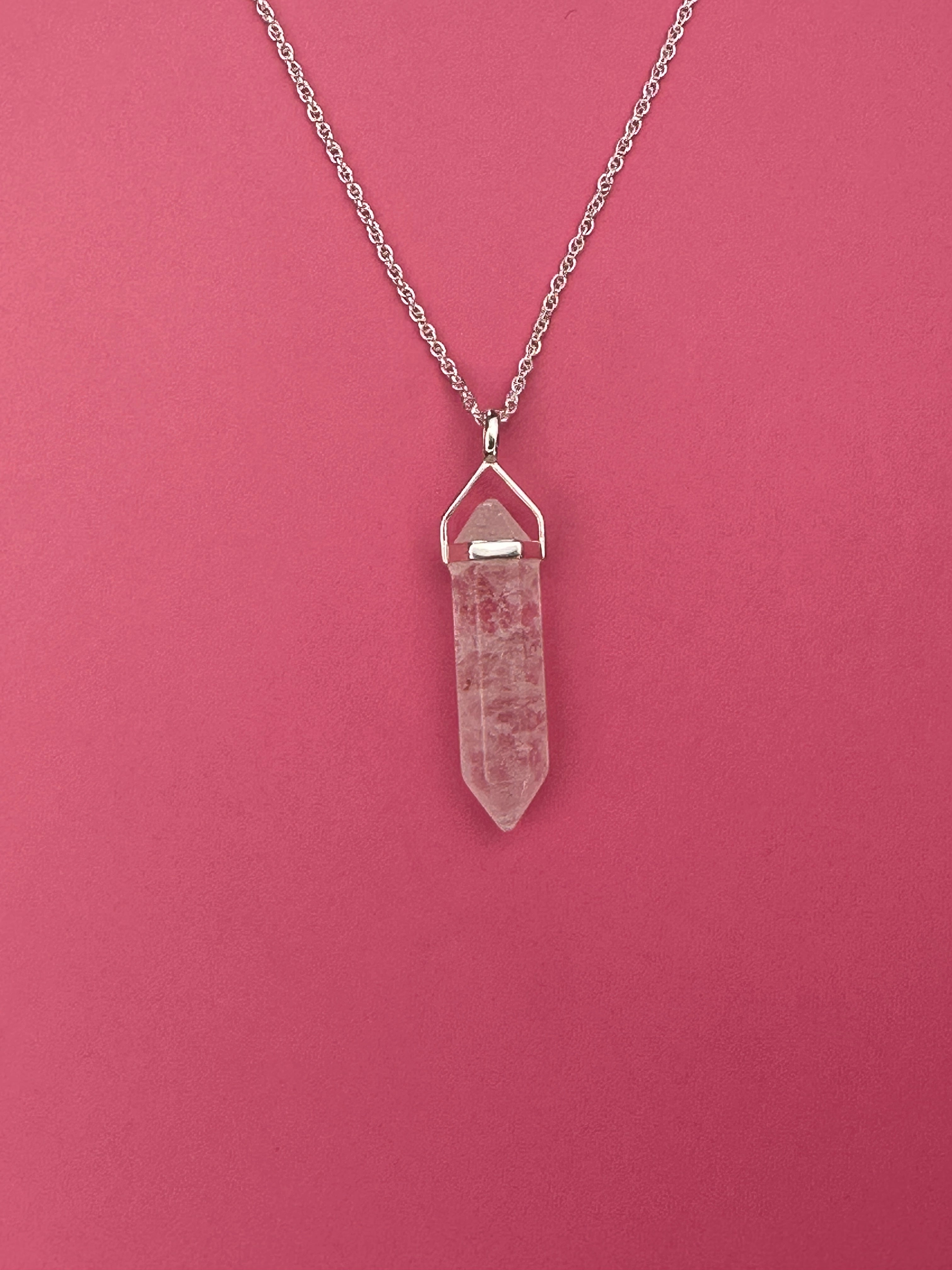 Positivity pendant - Clear quartz (sterling silver)