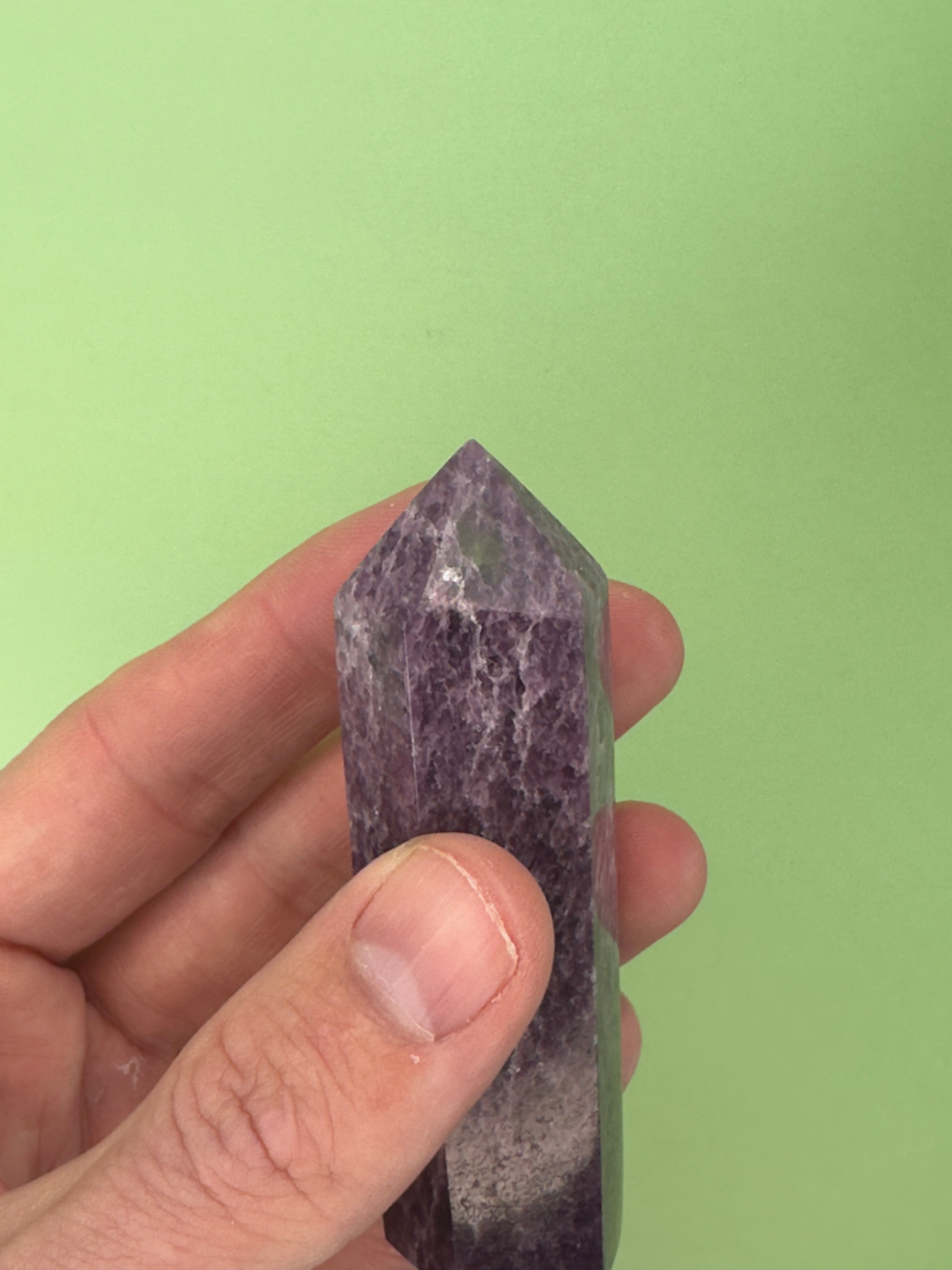 Lepidolite - Double-terminated point