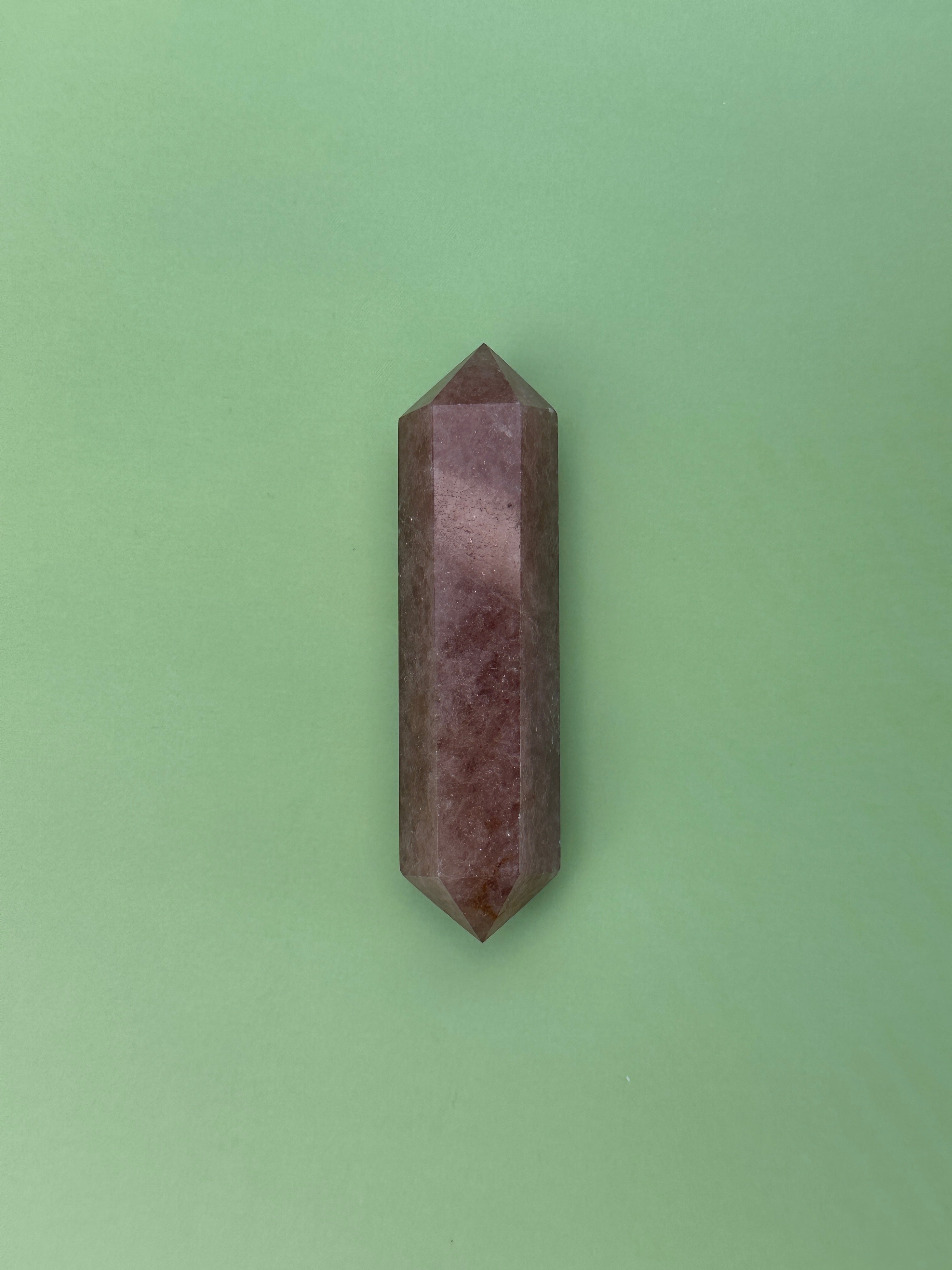 Strawberry quartz - Double-terminated point