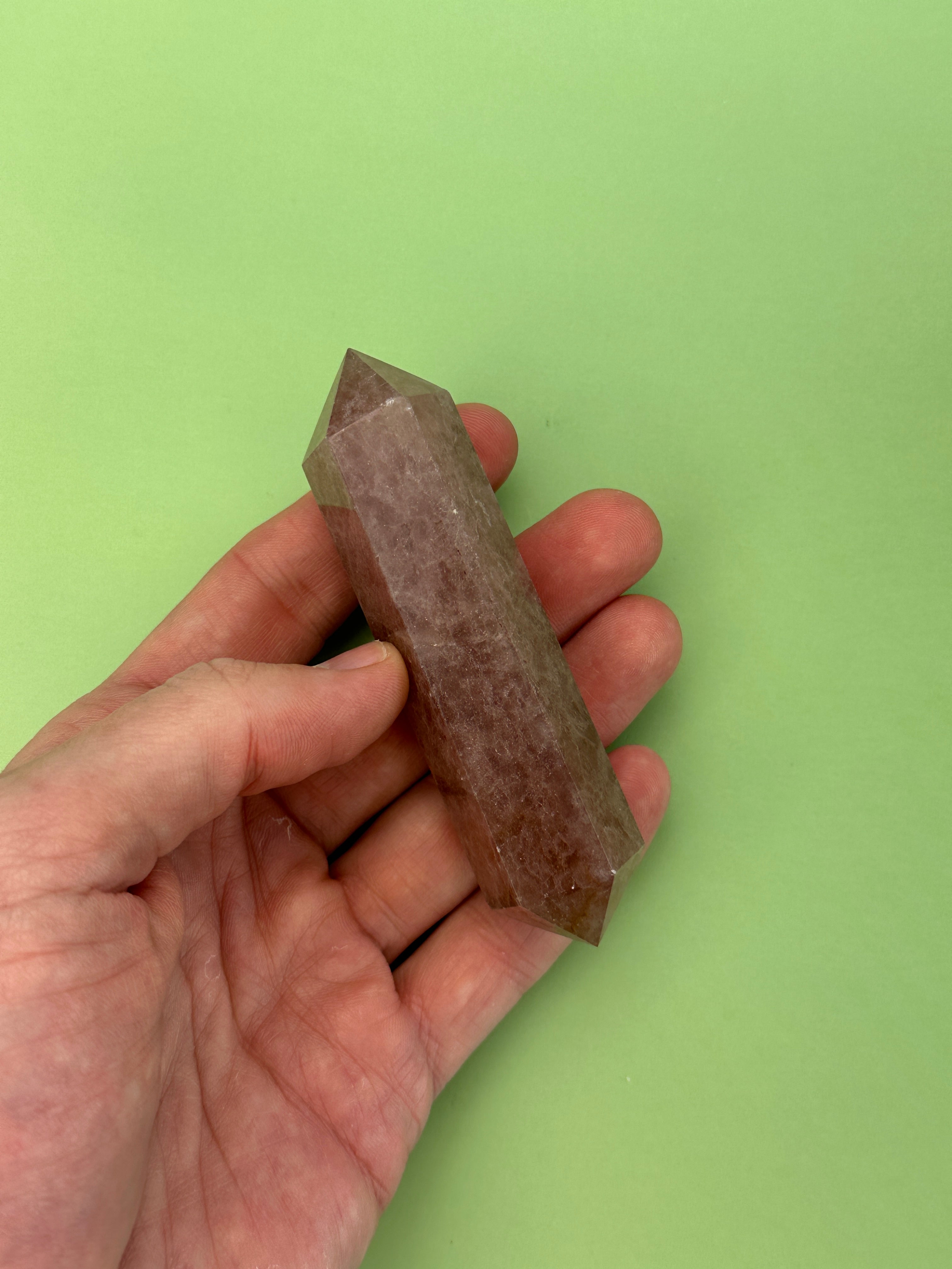 Strawberry quartz - Double-terminated point