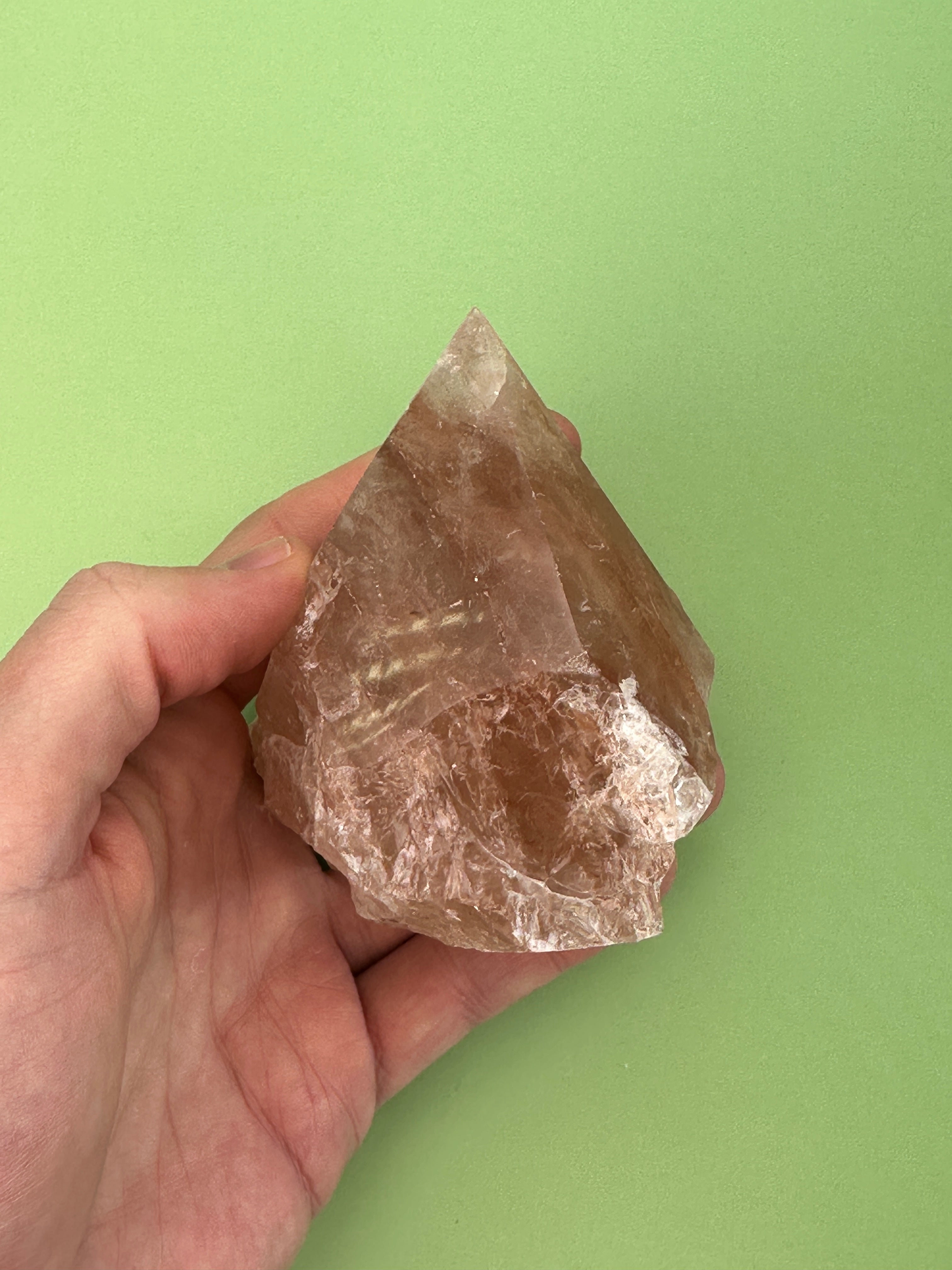 Red hematoid (Fire quartz) - Rough cut point