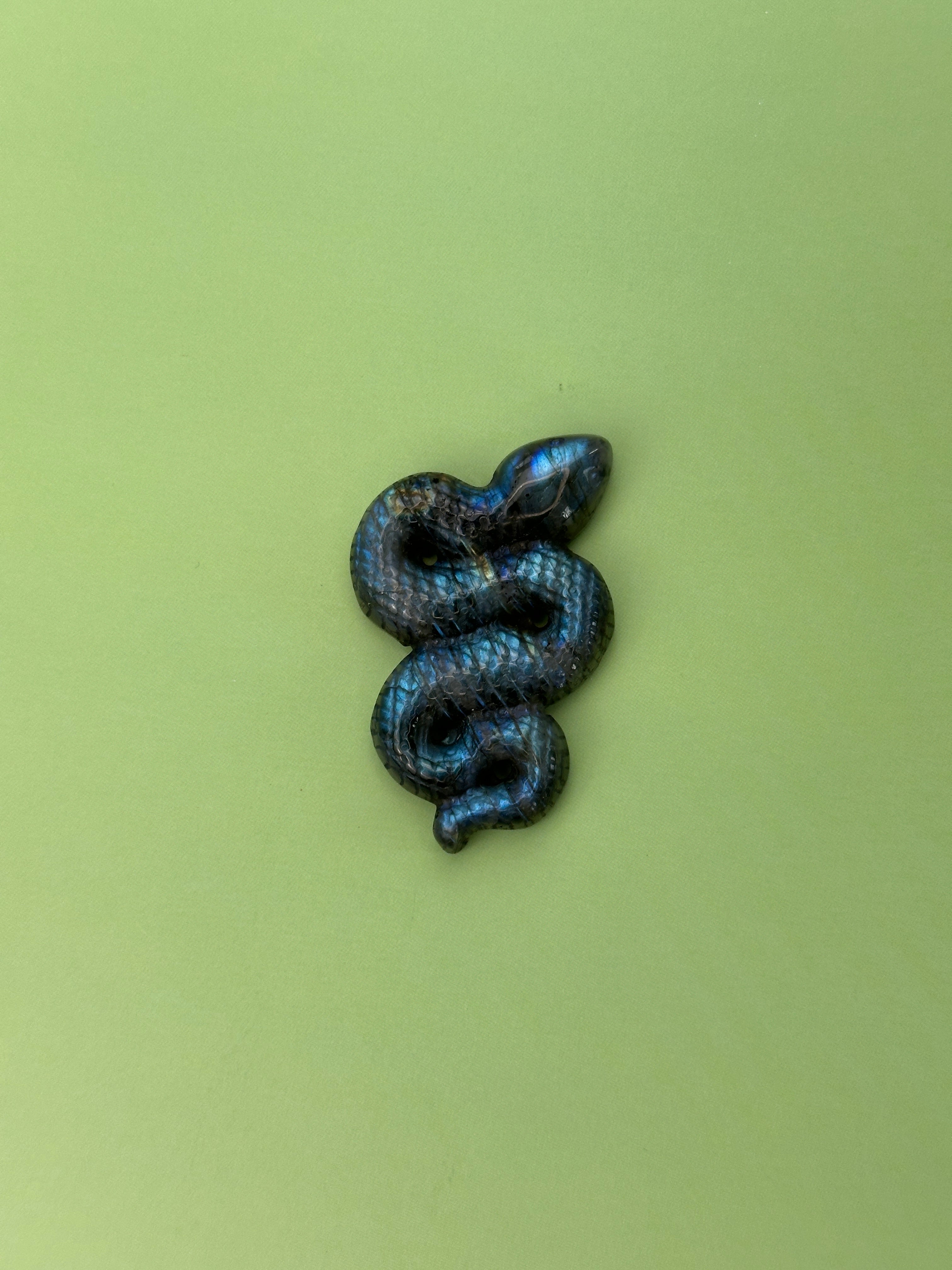 Labradorite - Snake carving