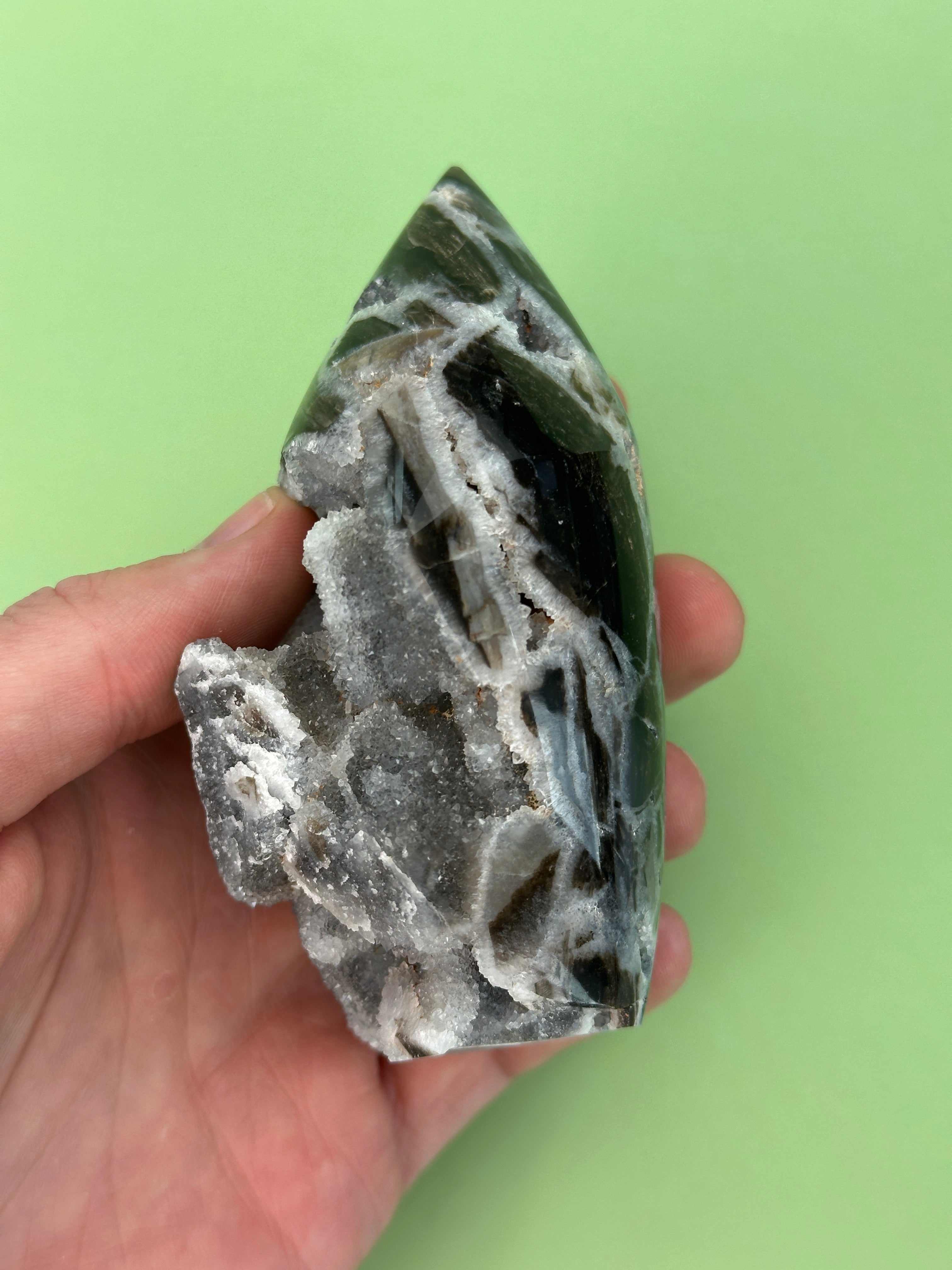 Sphalerite - Free standing druzy teardrop