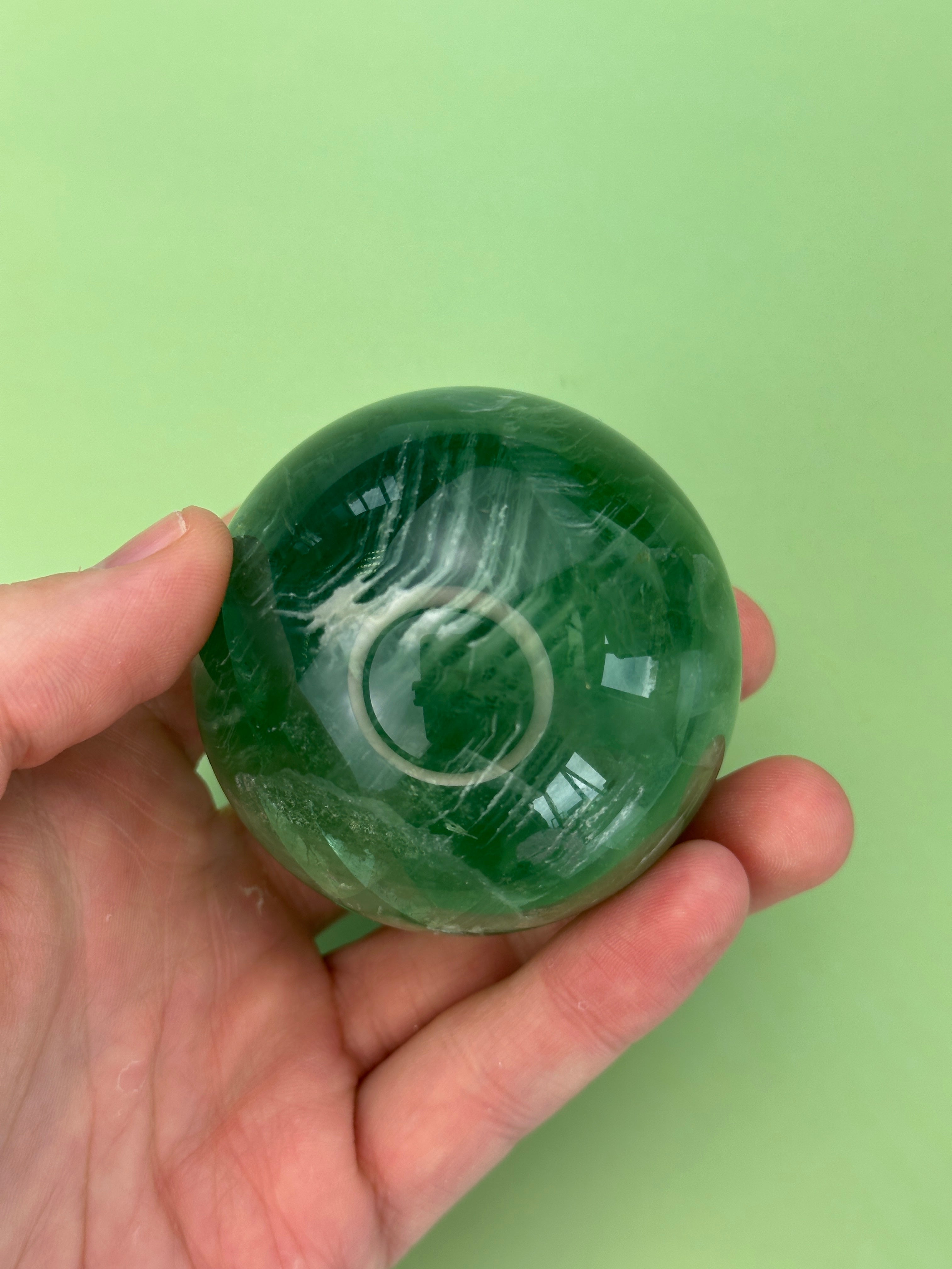 Green fluorite - XL Sphere
