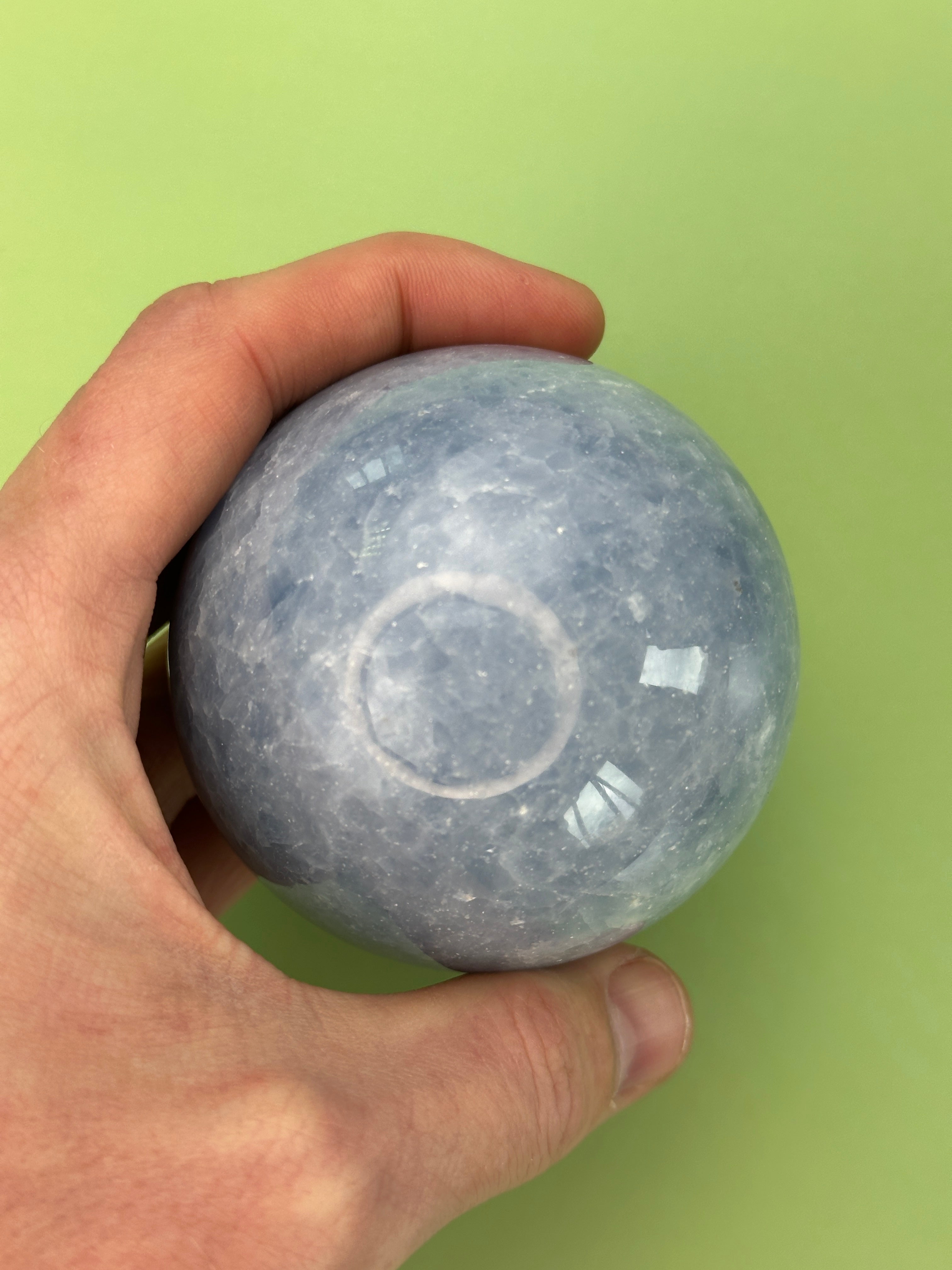 Blue calcite - XL sphere