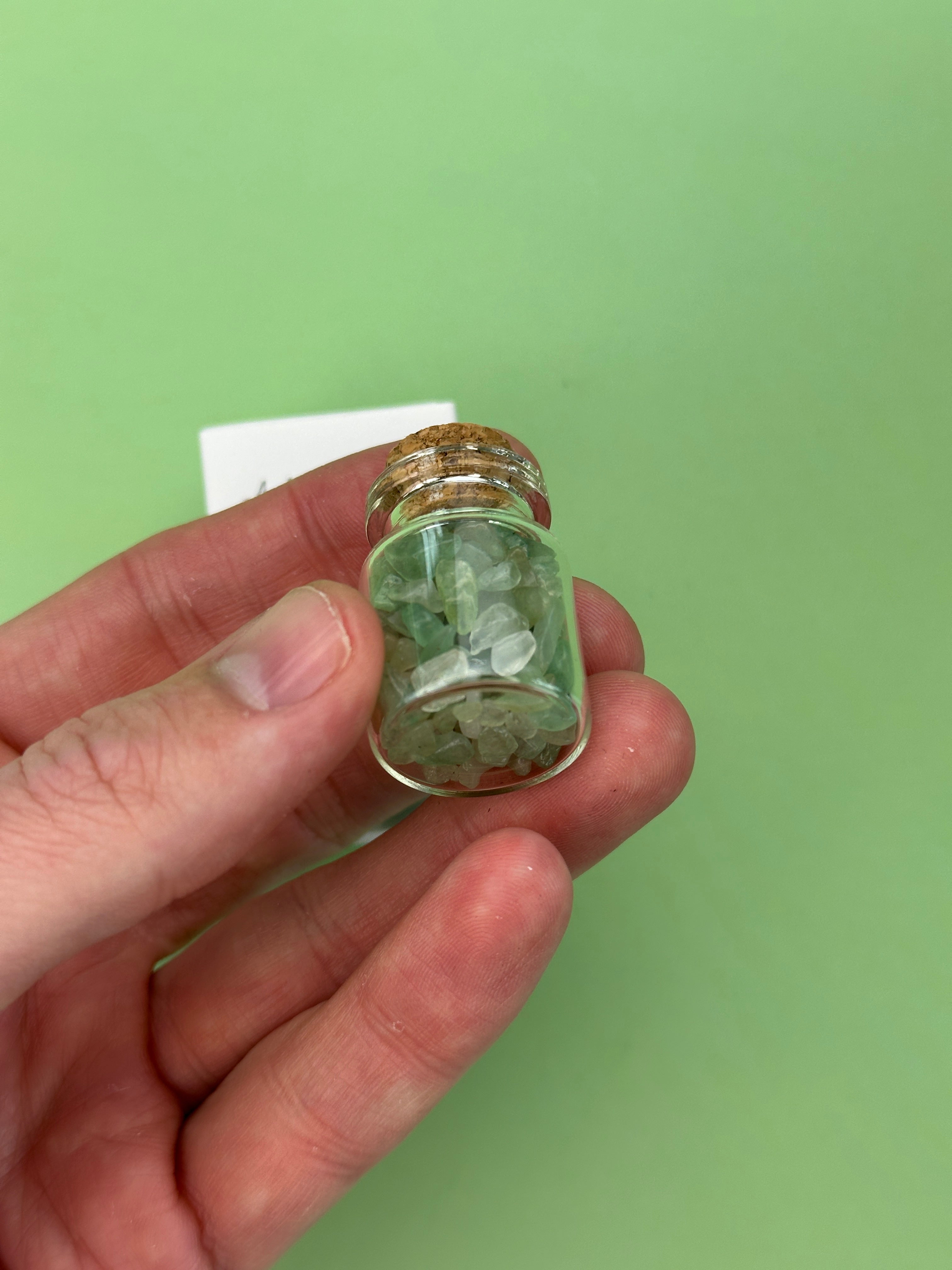 Green aventurine - Jar of luck crystal chips