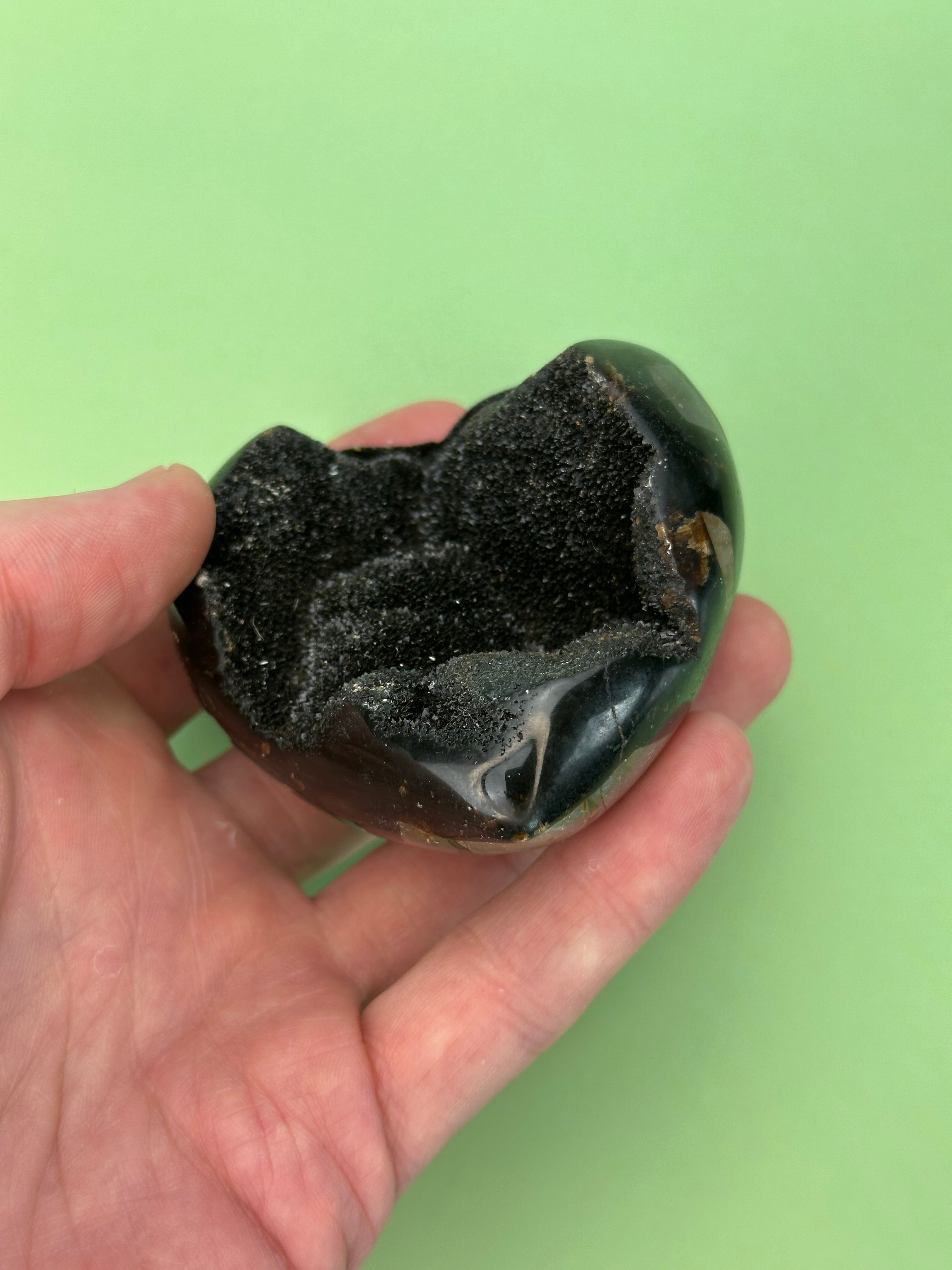 Septarian - Druzy heart