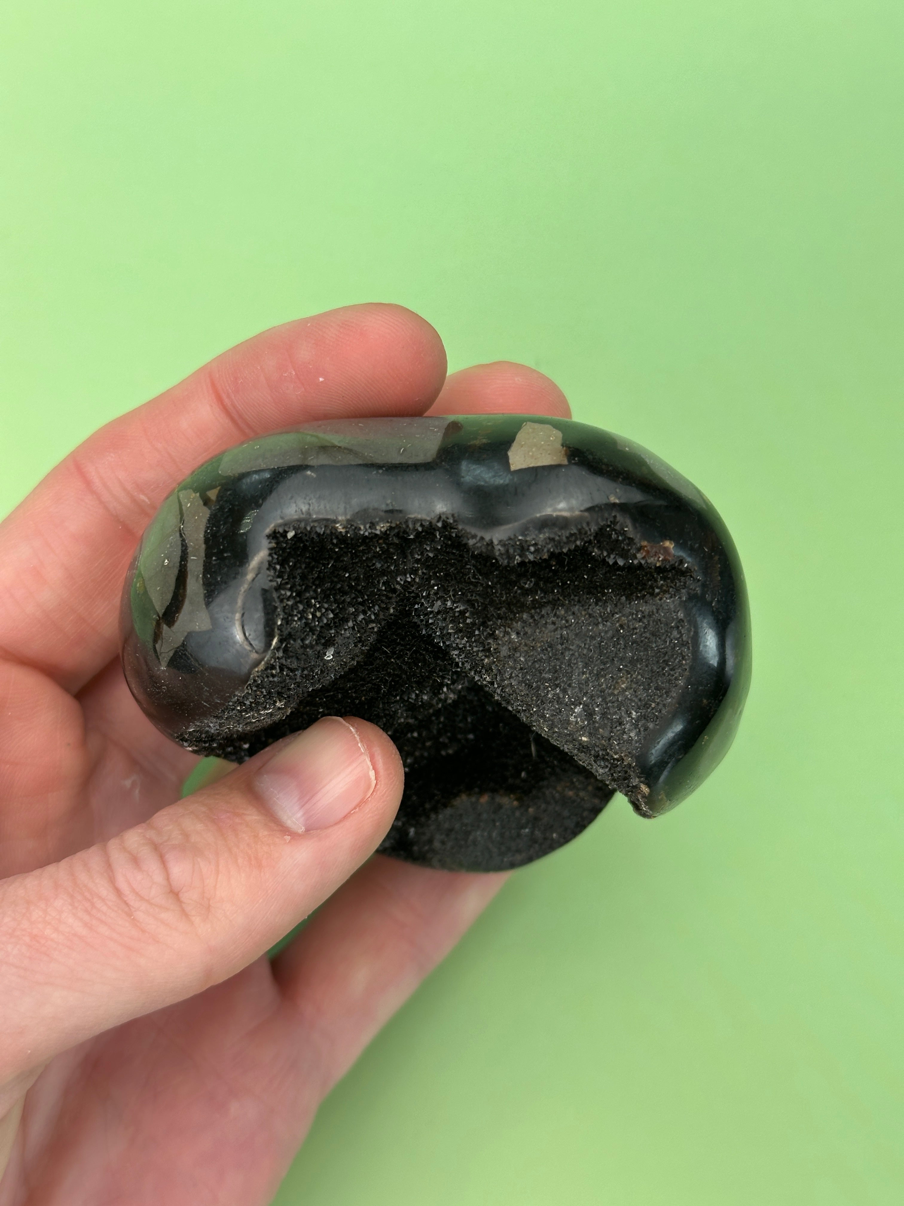 Septarian - Druzy heart