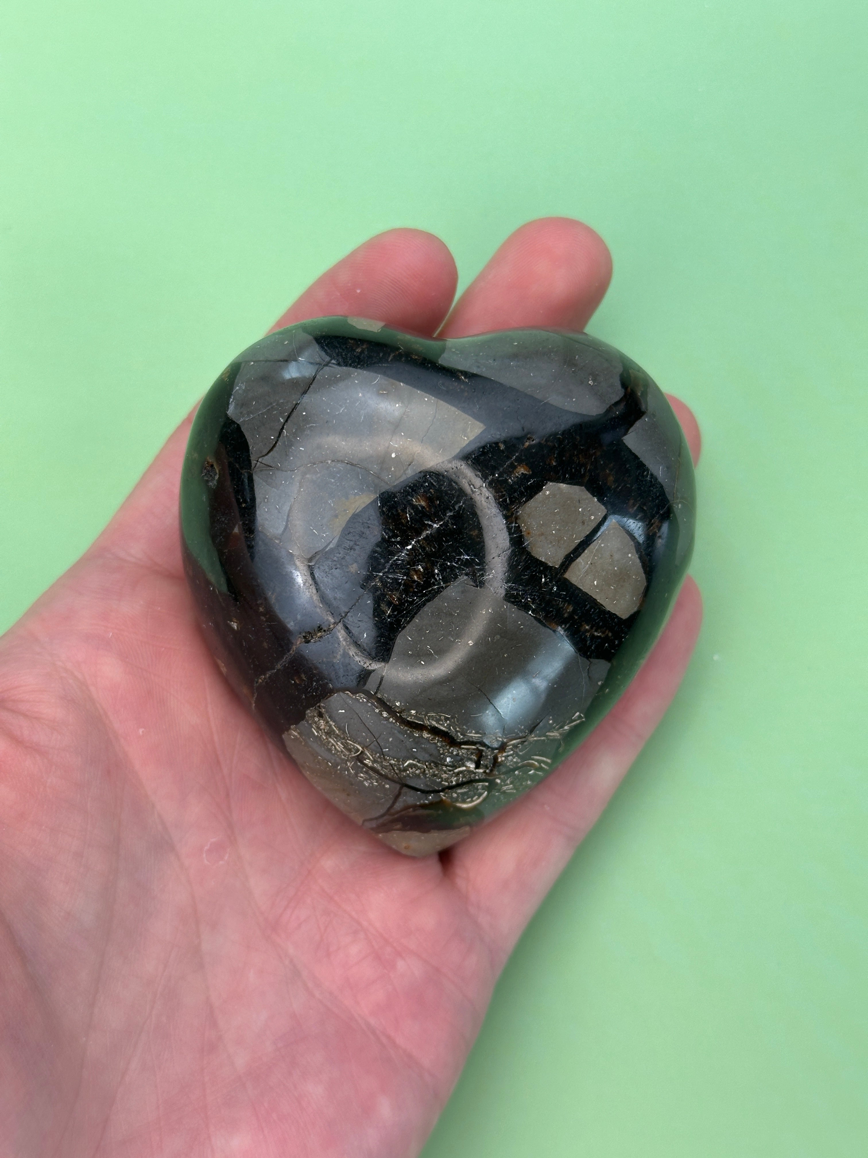 Septarian - Druzy heart
